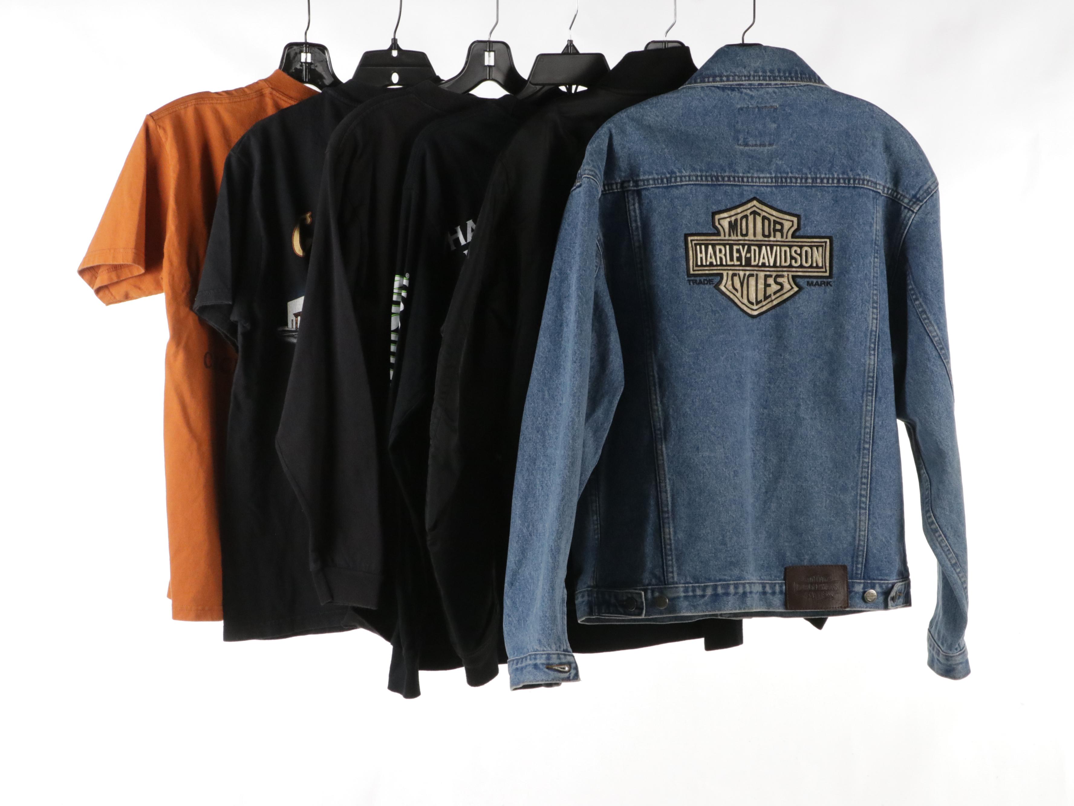 Harley-Davidson Nylon Work Bag, Cotton Shirts, Bomber Jacket and Denim Jacket
