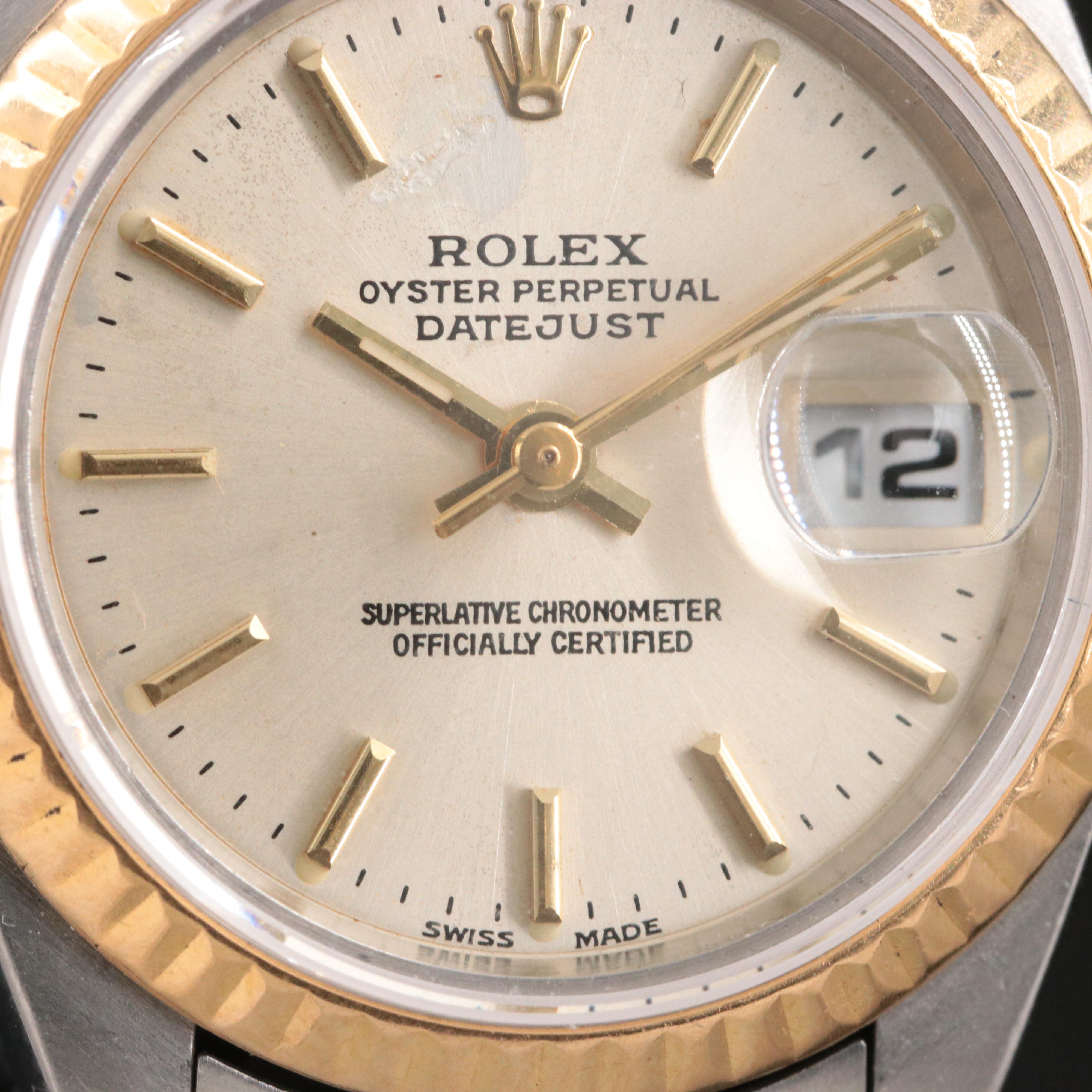 Rolex 2002 Two Tone 18K & Steel Datejust Watch