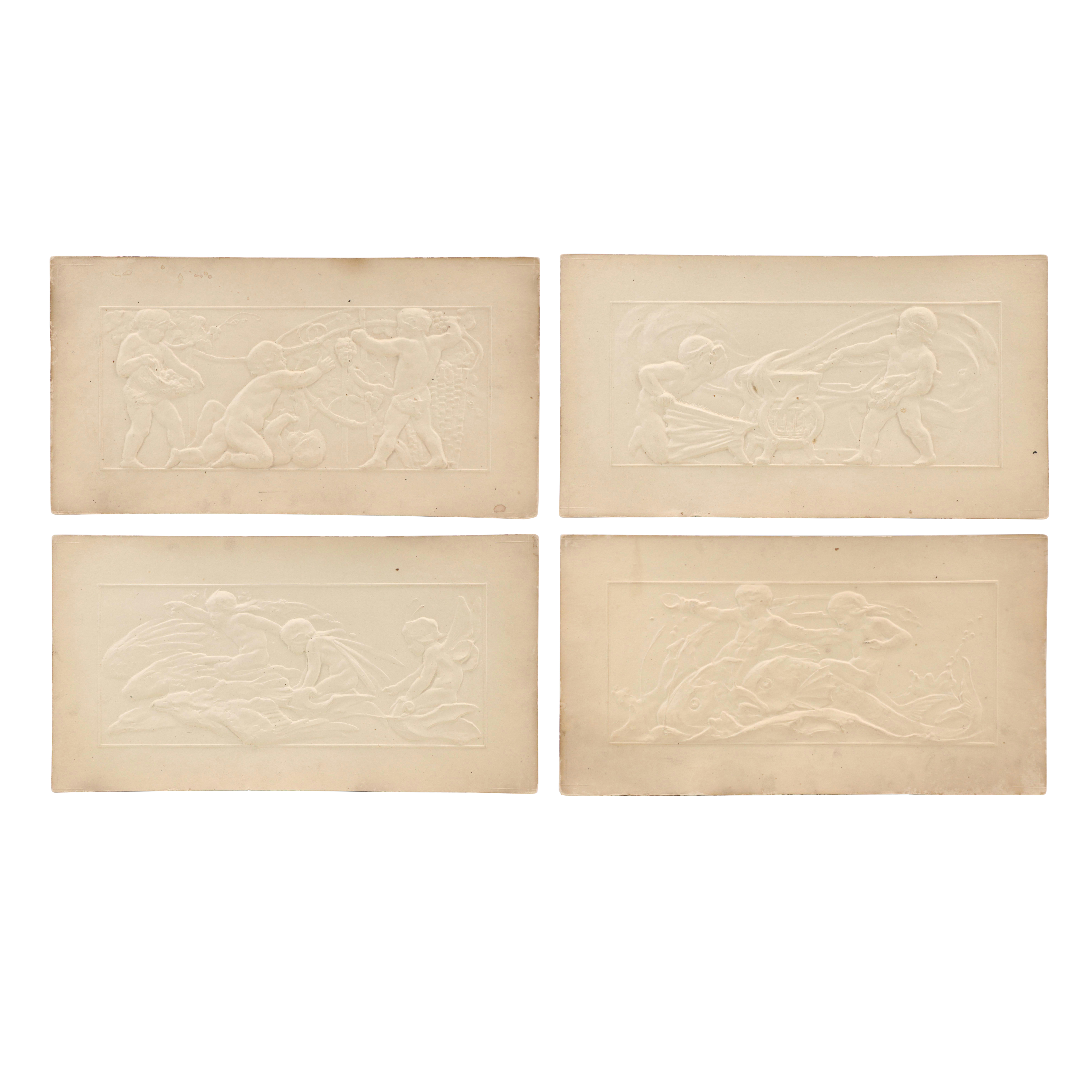 Classical Relief Images Embossed in Paper, Early to Mid-20th Century
