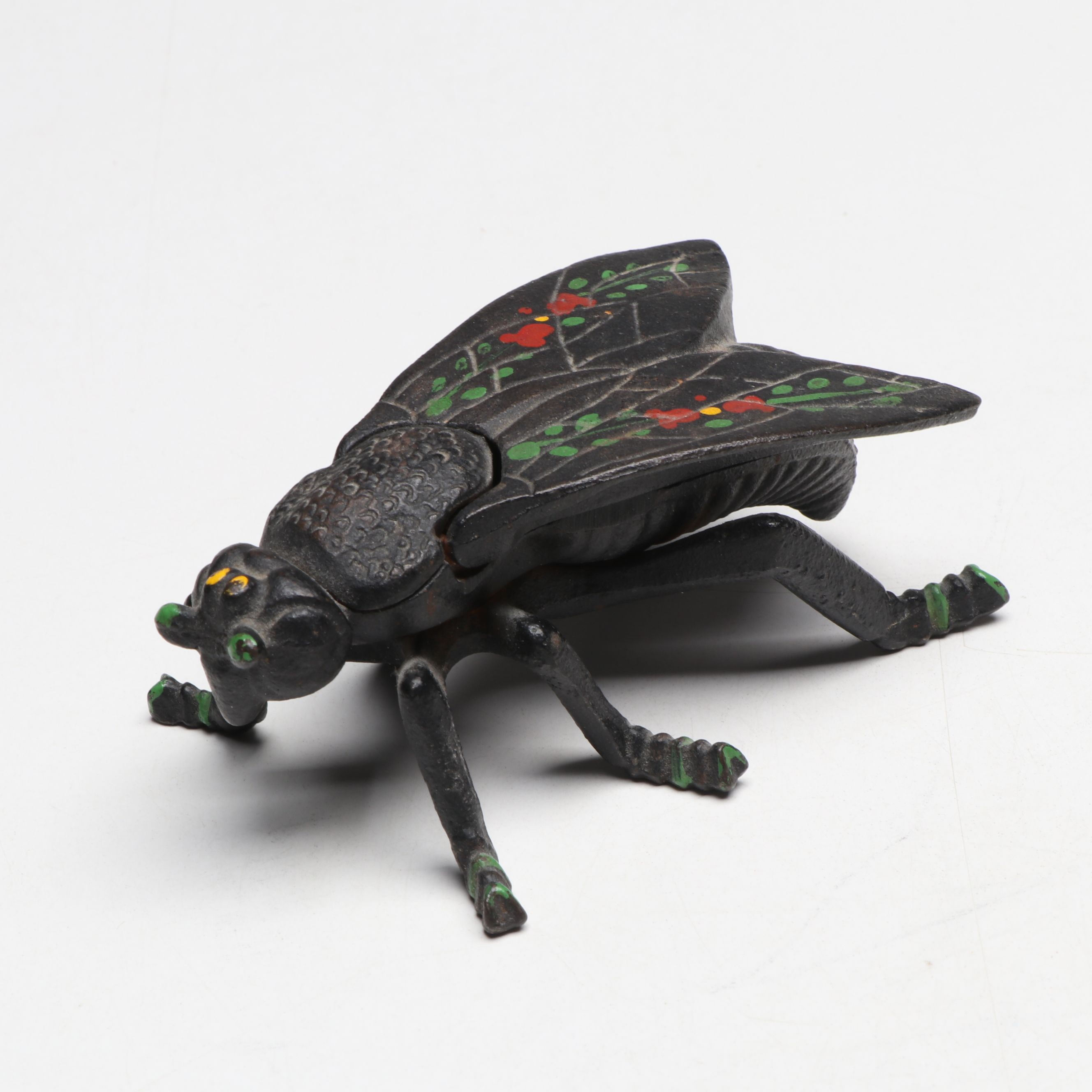 John Wright Cast Iron and More Figurines with Mexican Lacquerware Fish