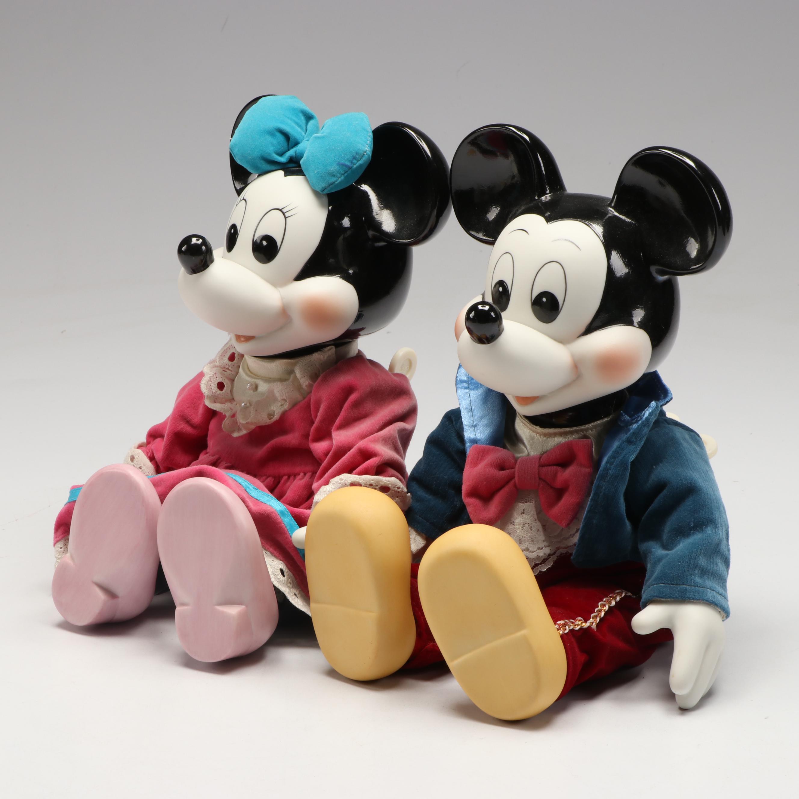 Walt Disney "Musical Mickey and Minnie" Wind-Up Dolls