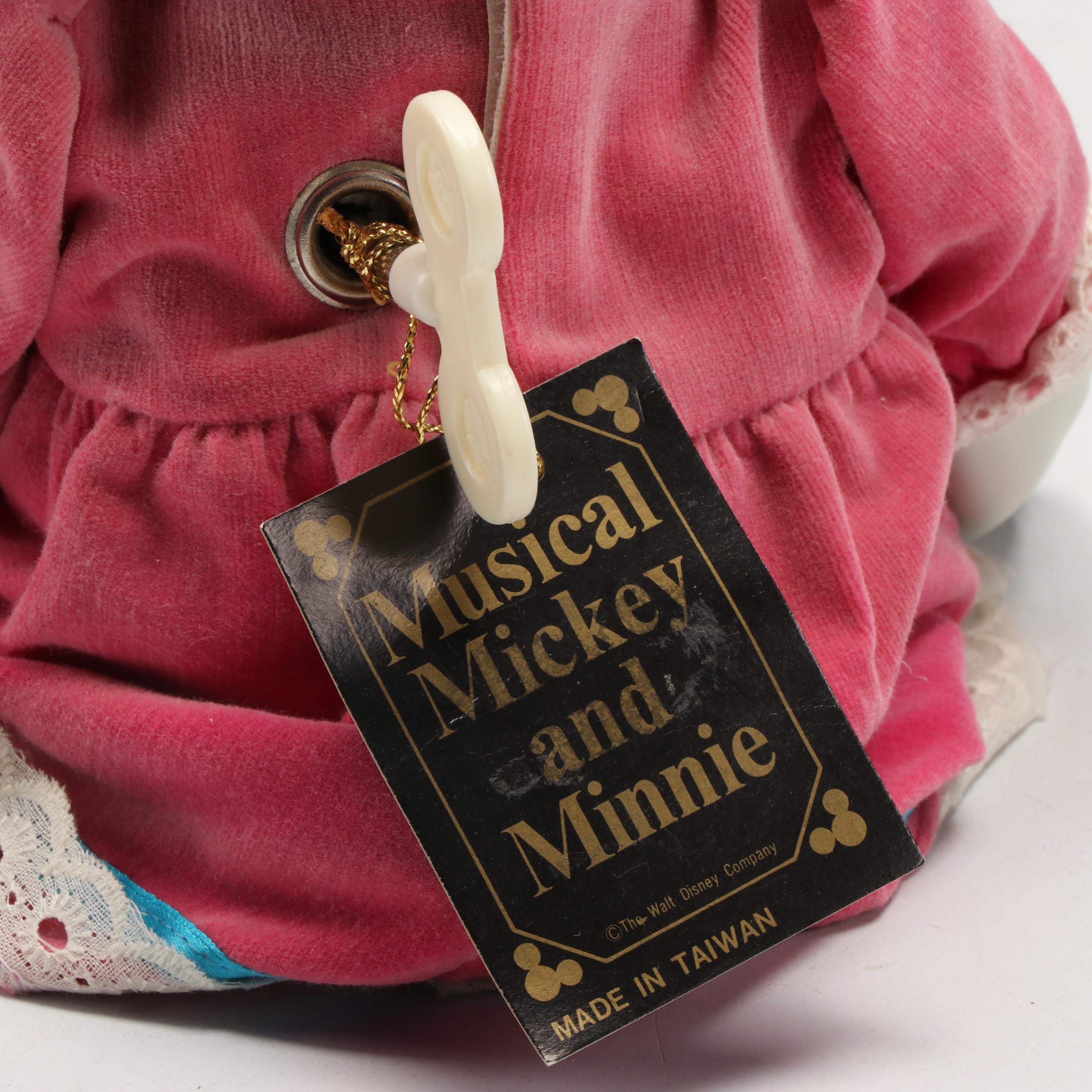 Walt Disney "Musical Mickey and Minnie" Wind-Up Dolls