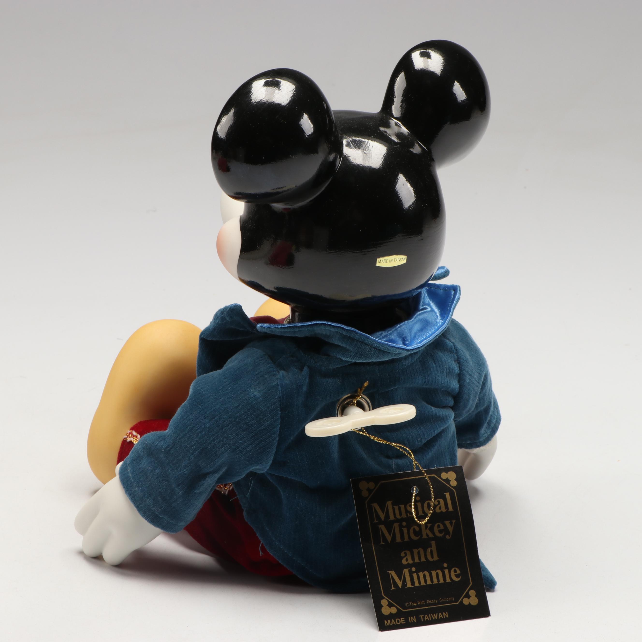 Walt Disney "Musical Mickey and Minnie" Wind-Up Dolls