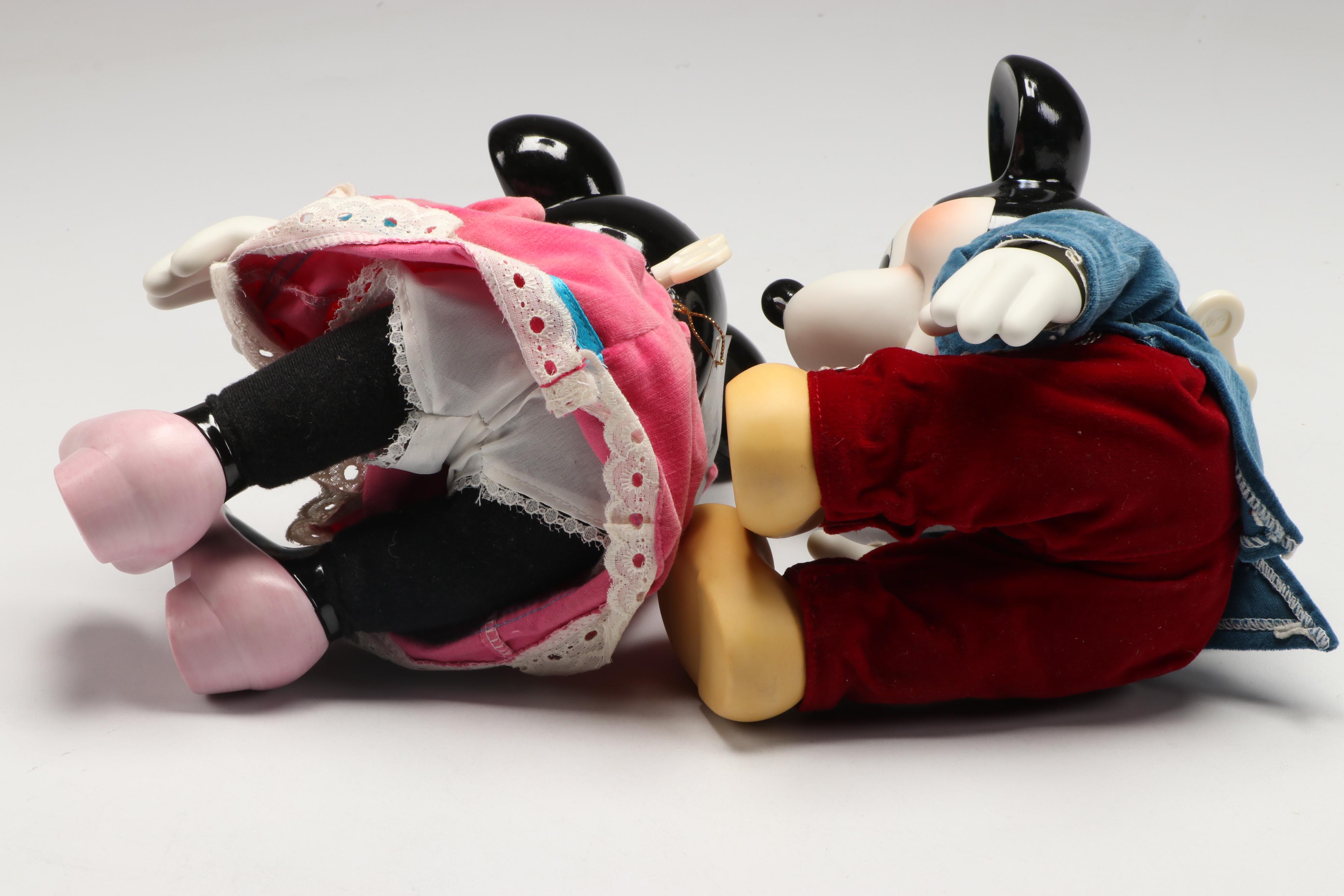 Walt Disney "Musical Mickey and Minnie" Wind-Up Dolls
