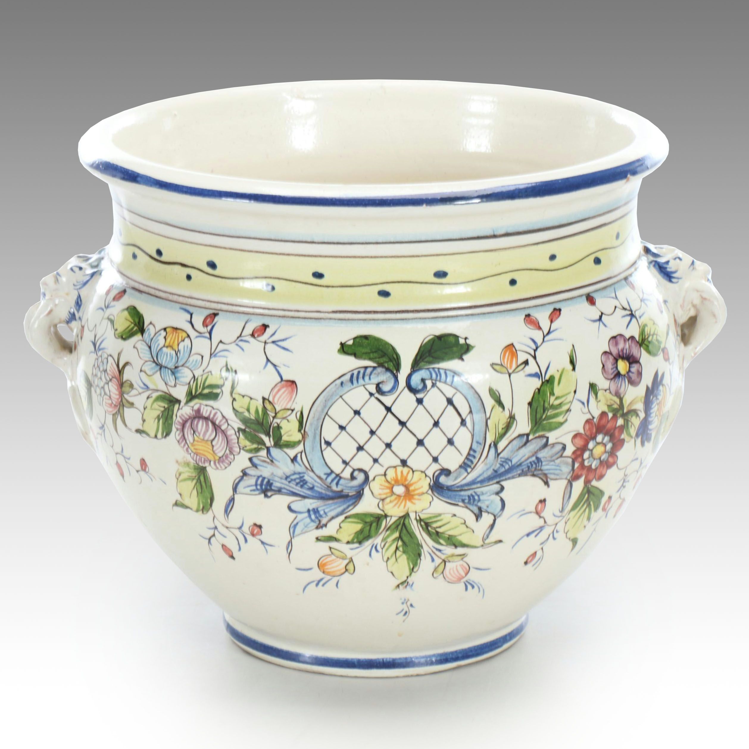 Gump's Italian Majolica Planter