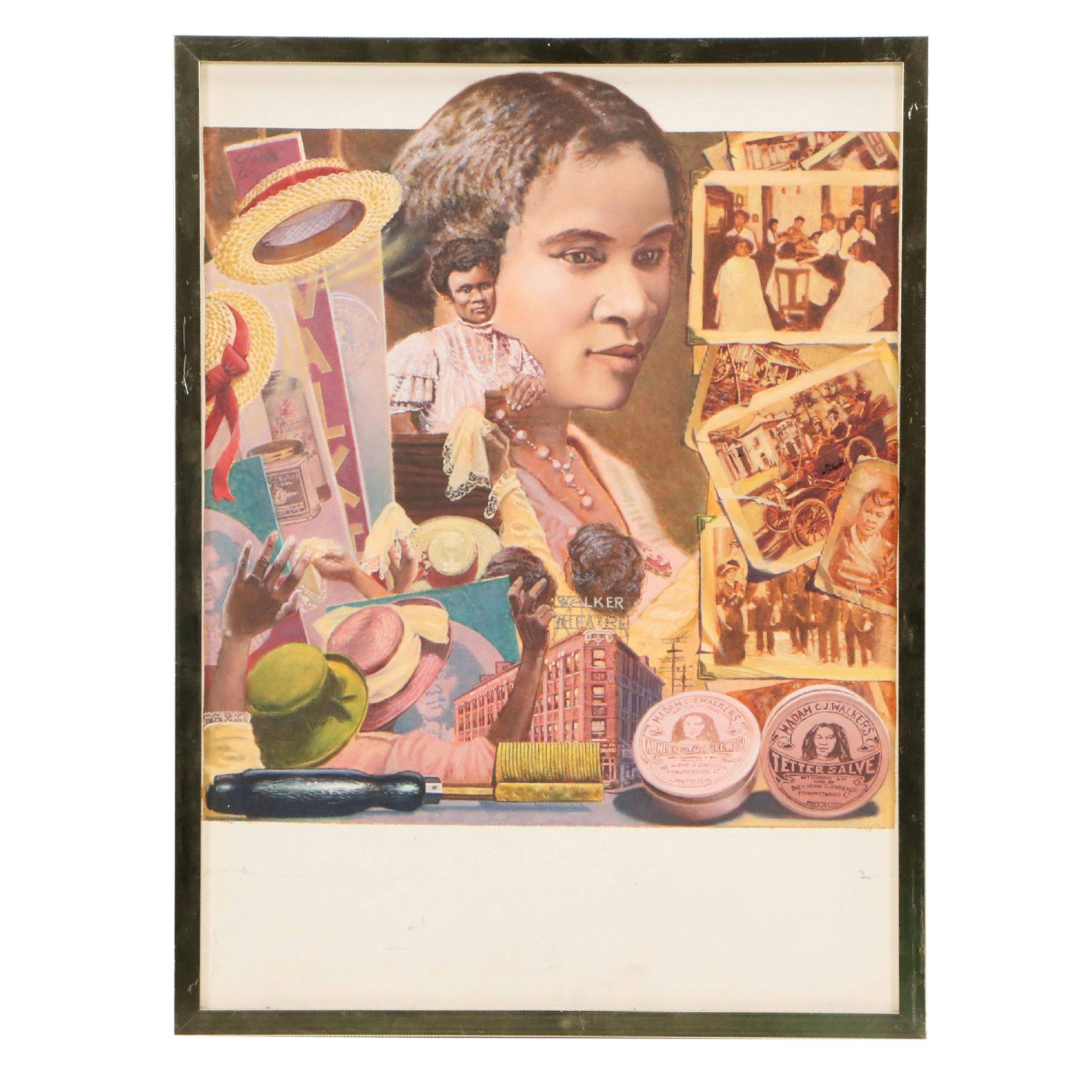 Charles Lilly Oil Painting of Madam C. J. Walker, Circa 1985