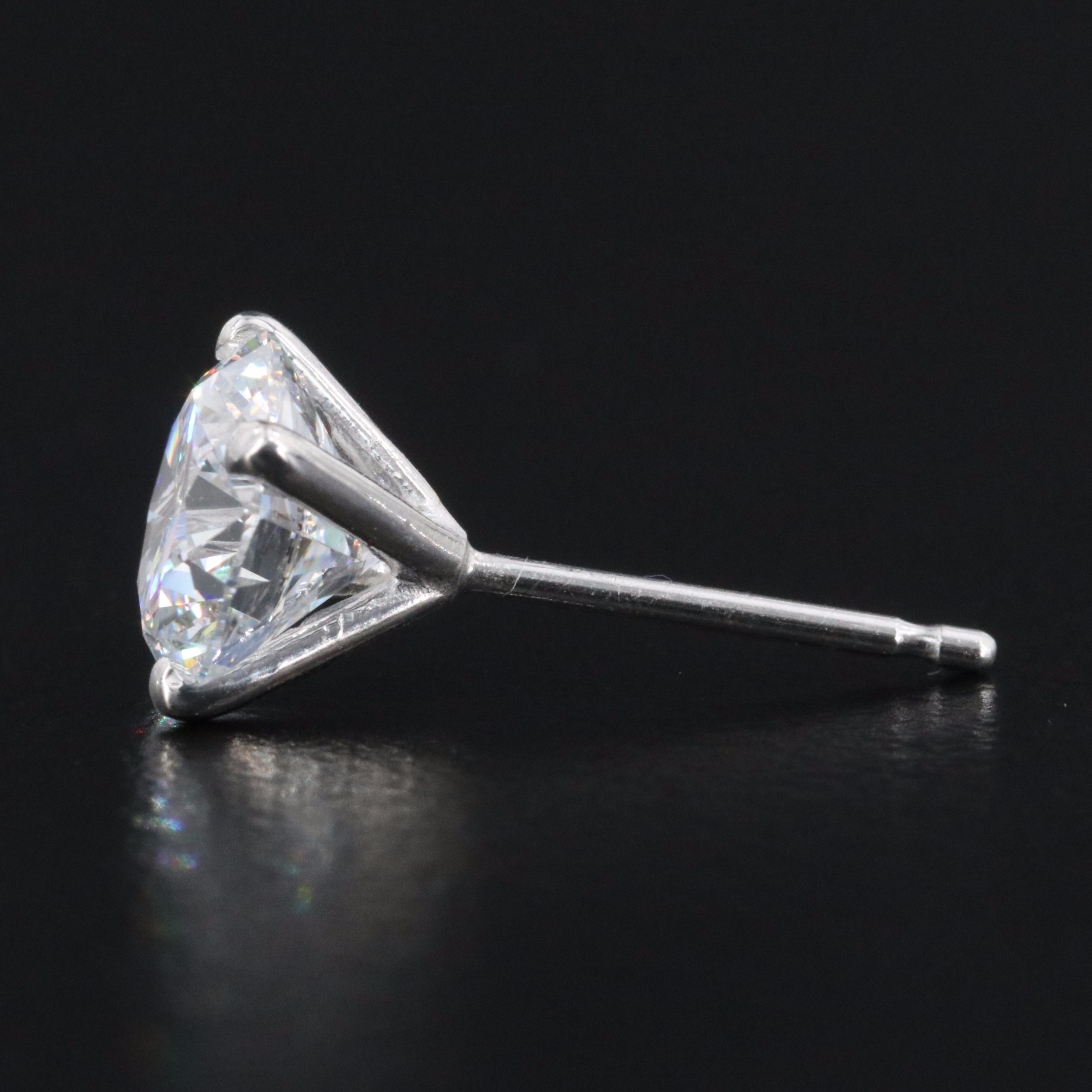 14K 2.03 CTW Internally Flawless Lab Grown Diamond Earrings with IGI Reports