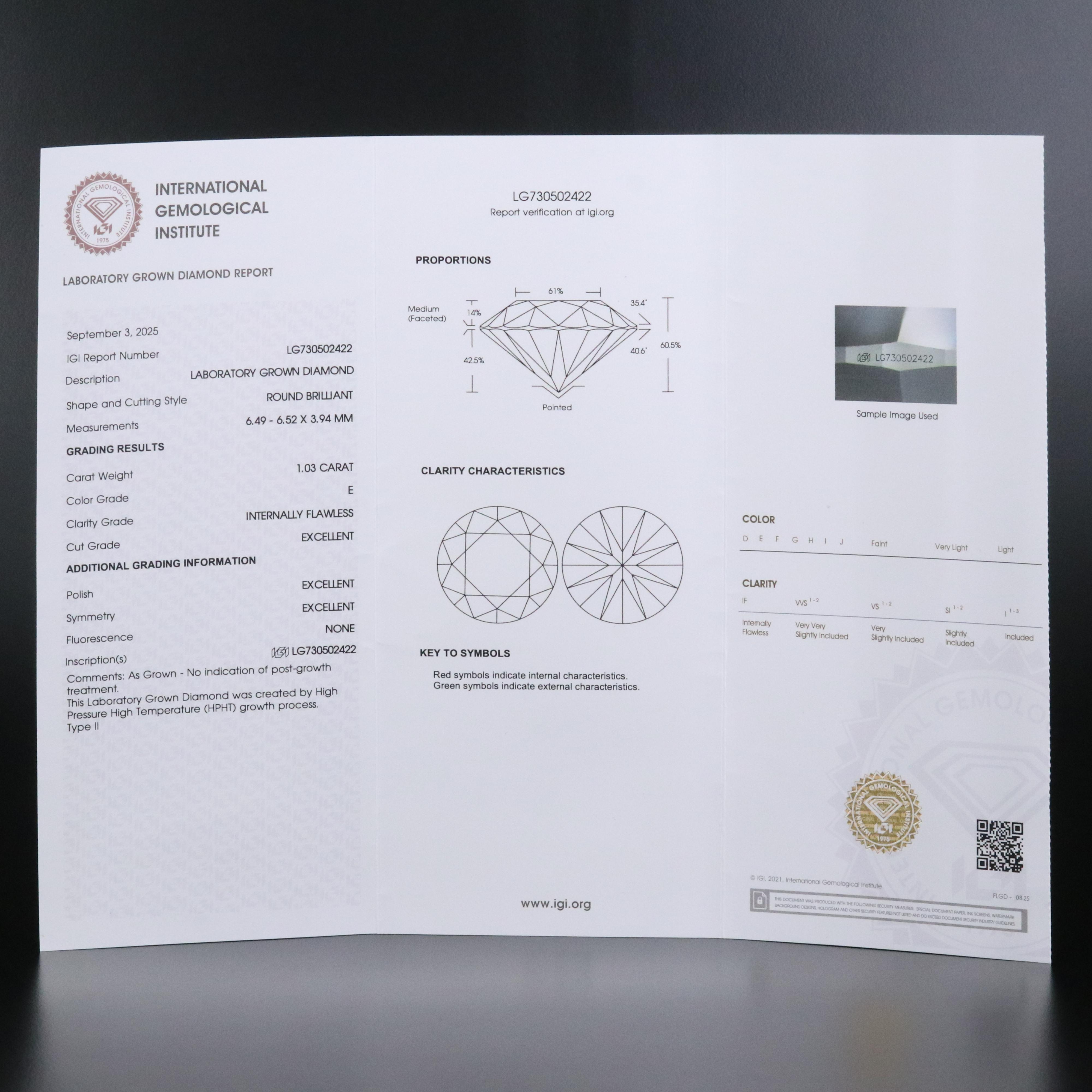 14K 2.03 CTW Internally Flawless Lab Grown Diamond Earrings with IGI Reports