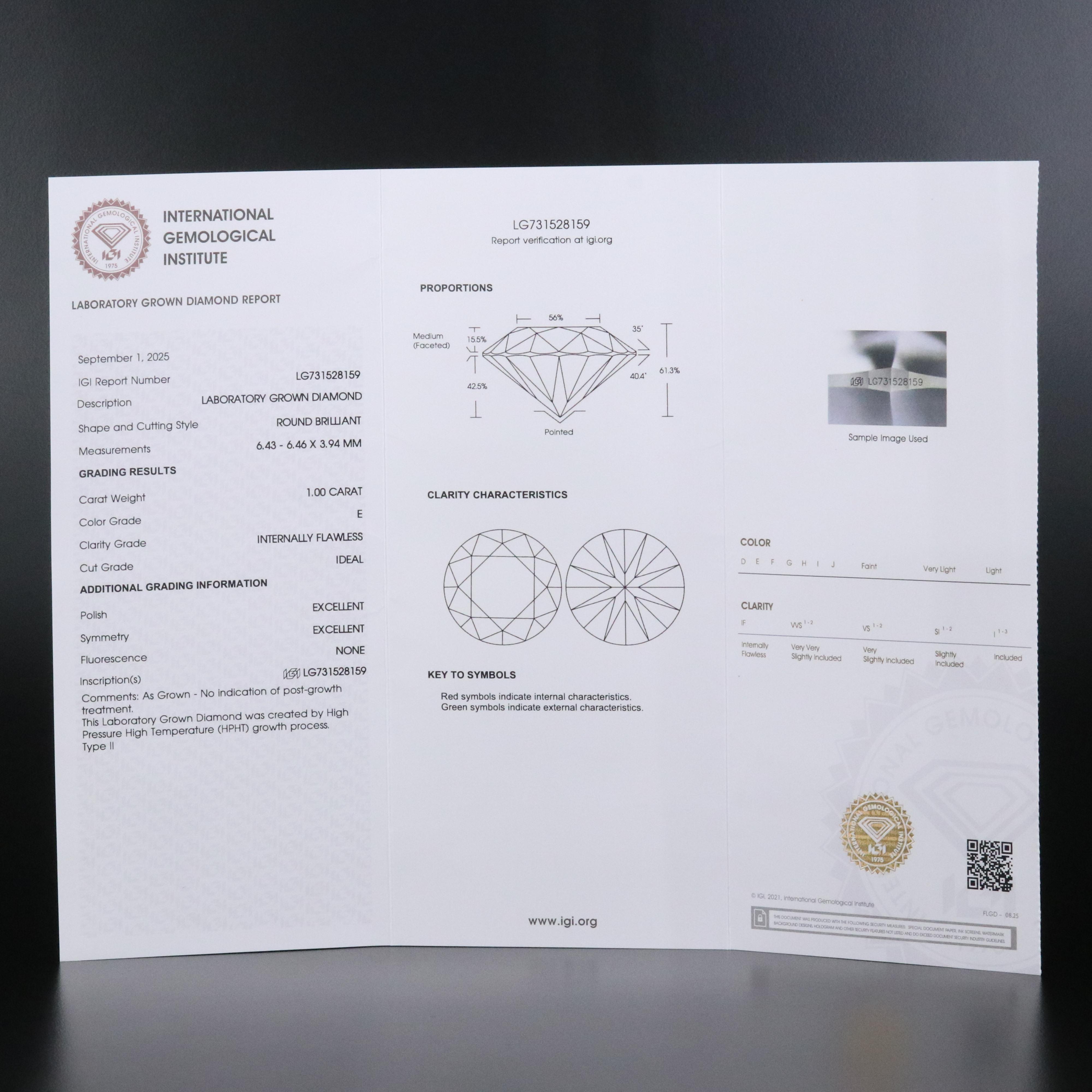 14K 2.03 CTW Internally Flawless Lab Grown Diamond Earrings with IGI Reports