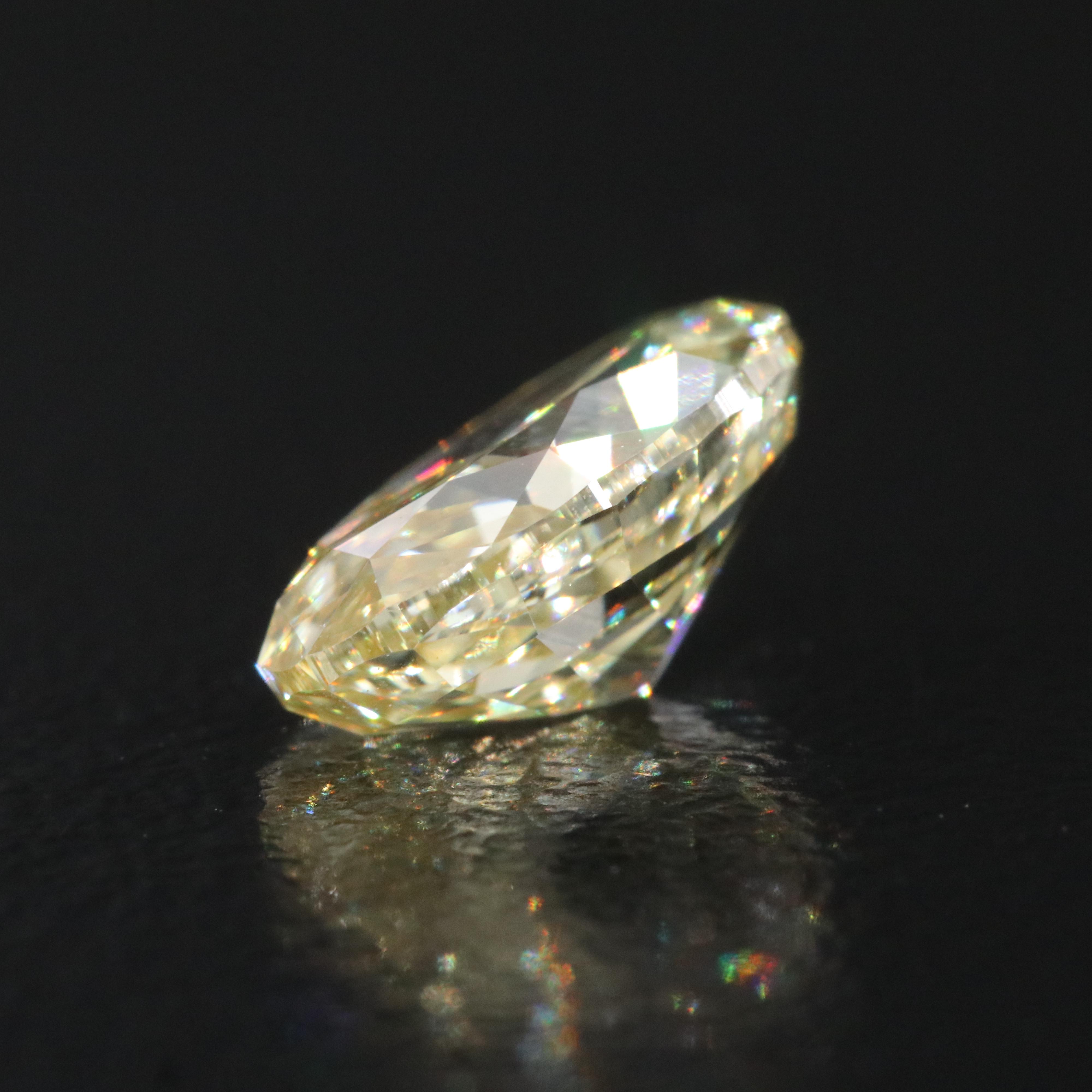 Loose 2.10 CT Lab Grown Fancy Yellow Diamond with IGI Report