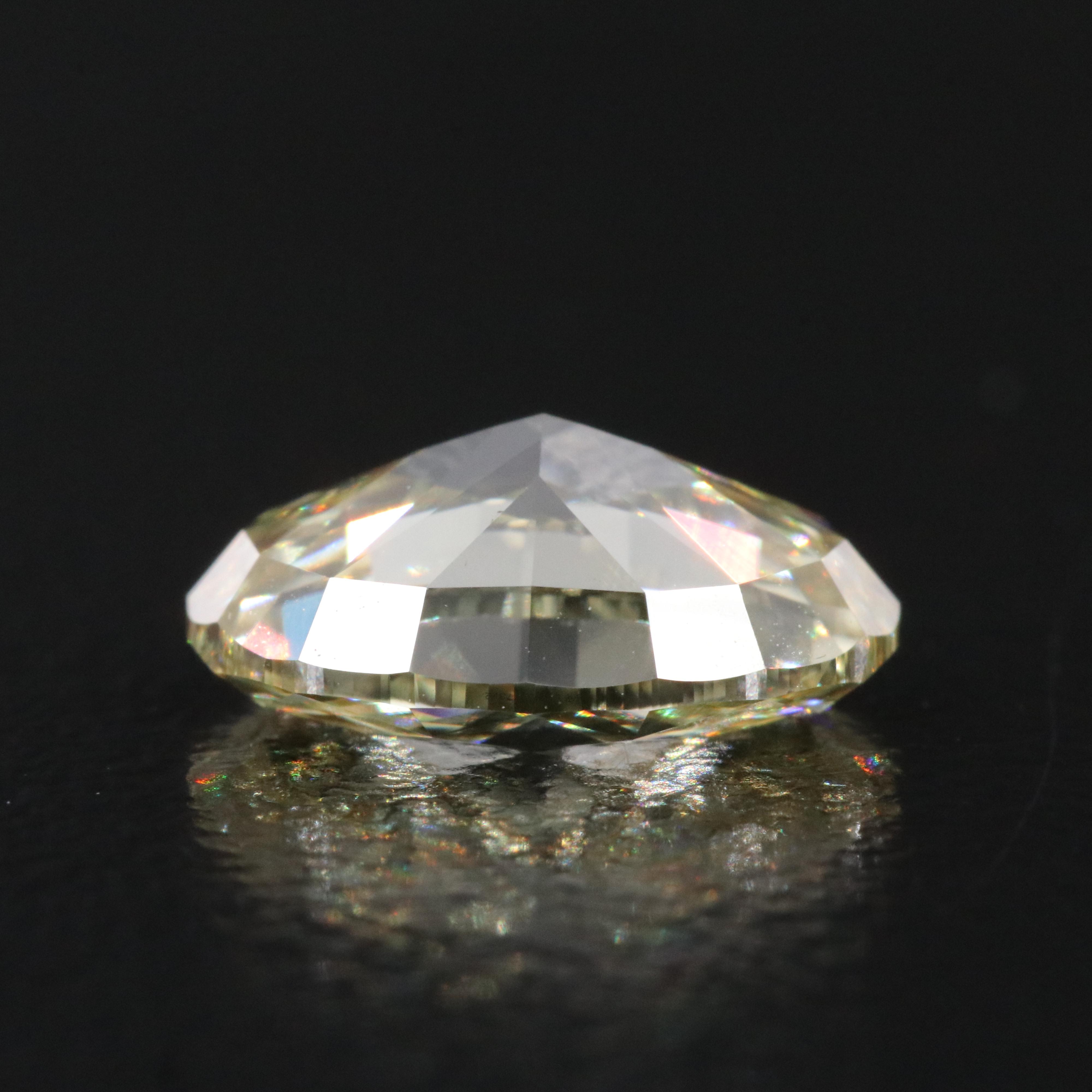 Loose 2.10 CT Lab Grown Fancy Yellow Diamond with IGI Report
