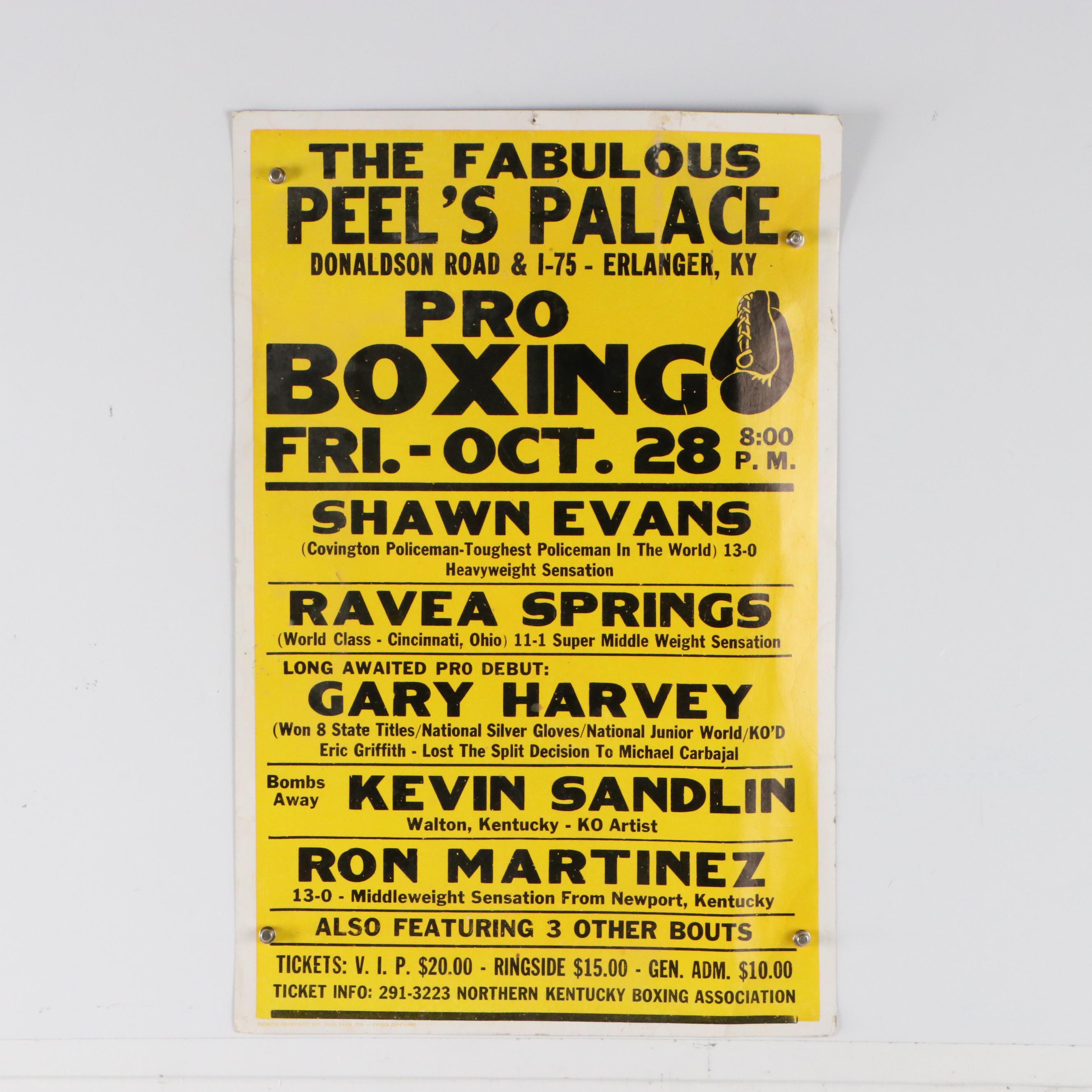 Peel's Palace and Covington Landing Pro Boxing Showcase Posters