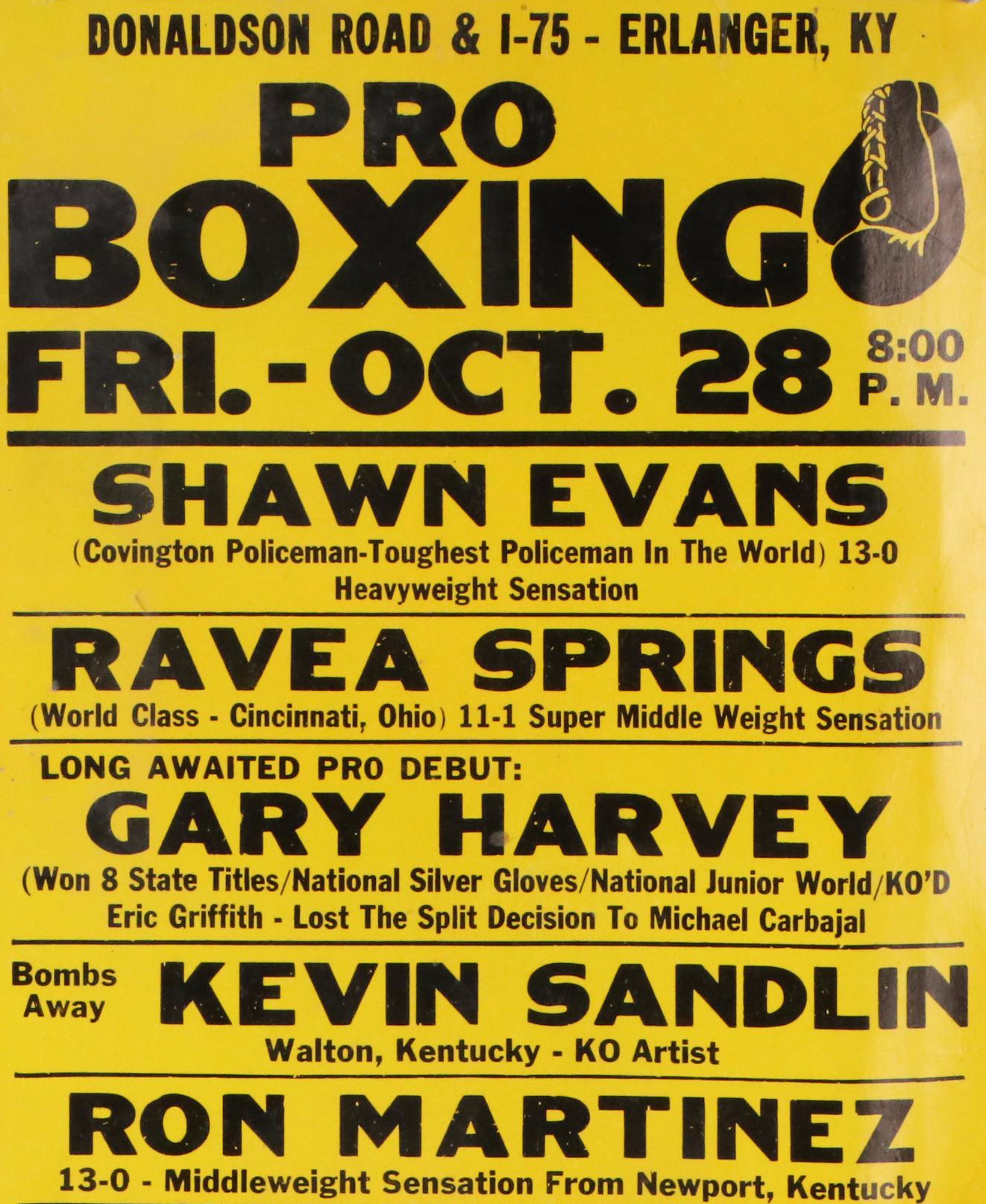 Peel's Palace and Covington Landing Pro Boxing Showcase Posters