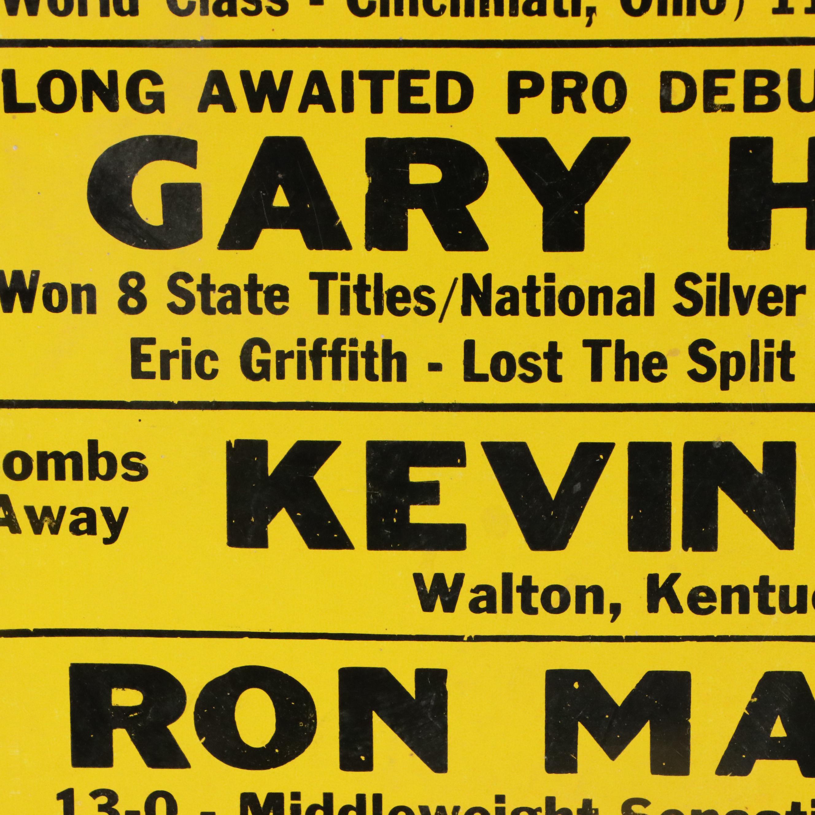 Peel's Palace and Covington Landing Pro Boxing Showcase Posters