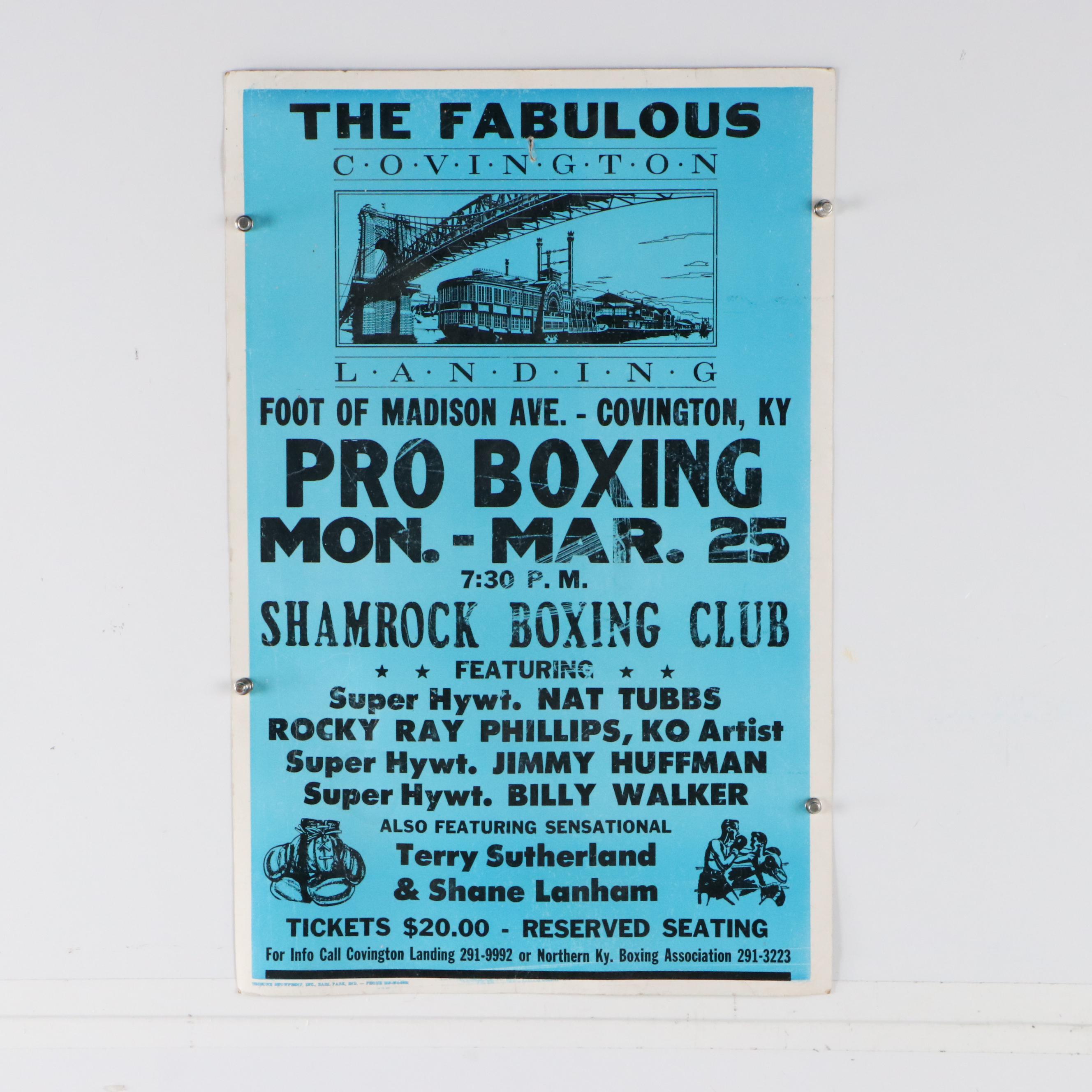 Peel's Palace and Covington Landing Pro Boxing Showcase Posters