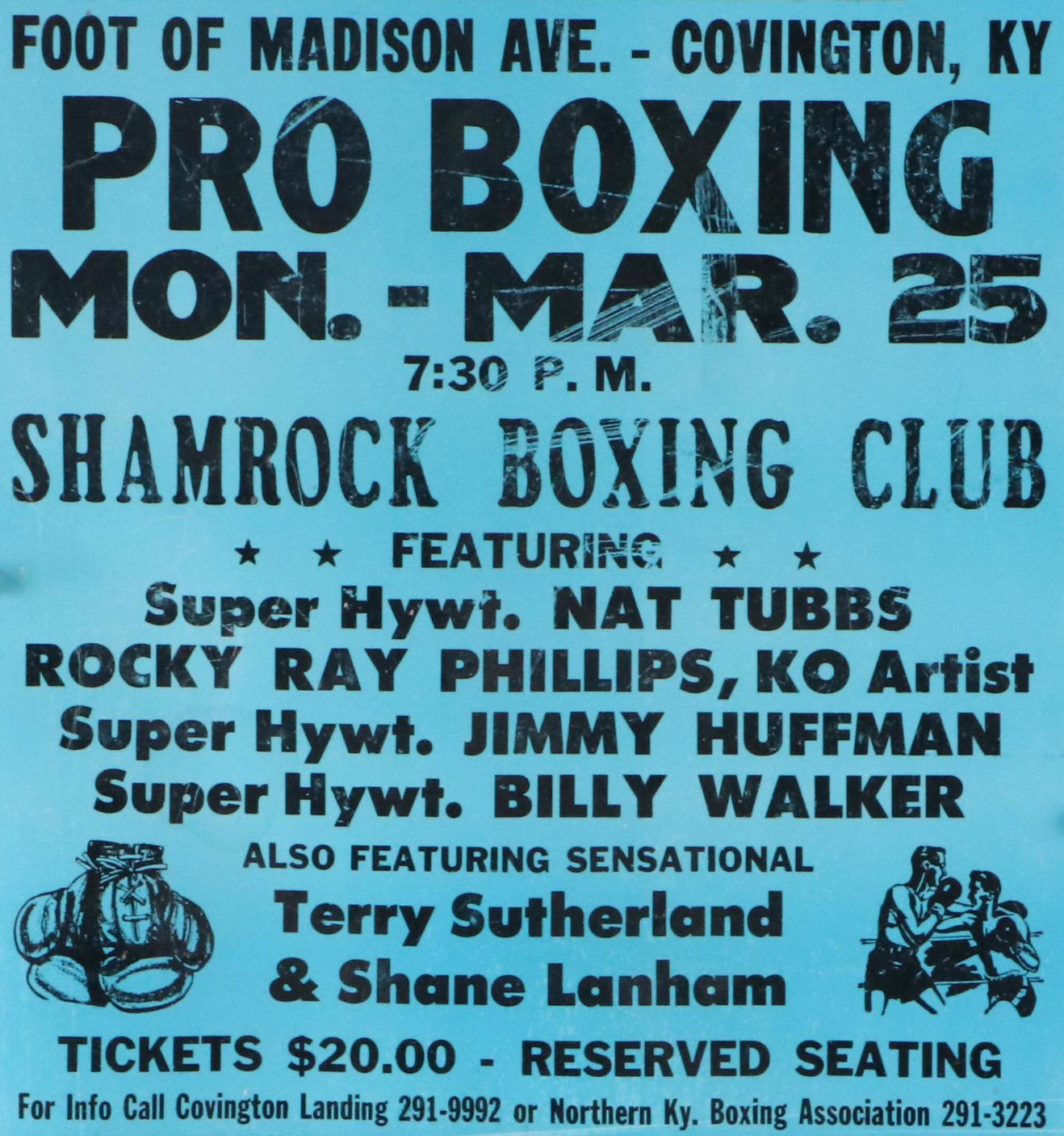 Peel's Palace and Covington Landing Pro Boxing Showcase Posters