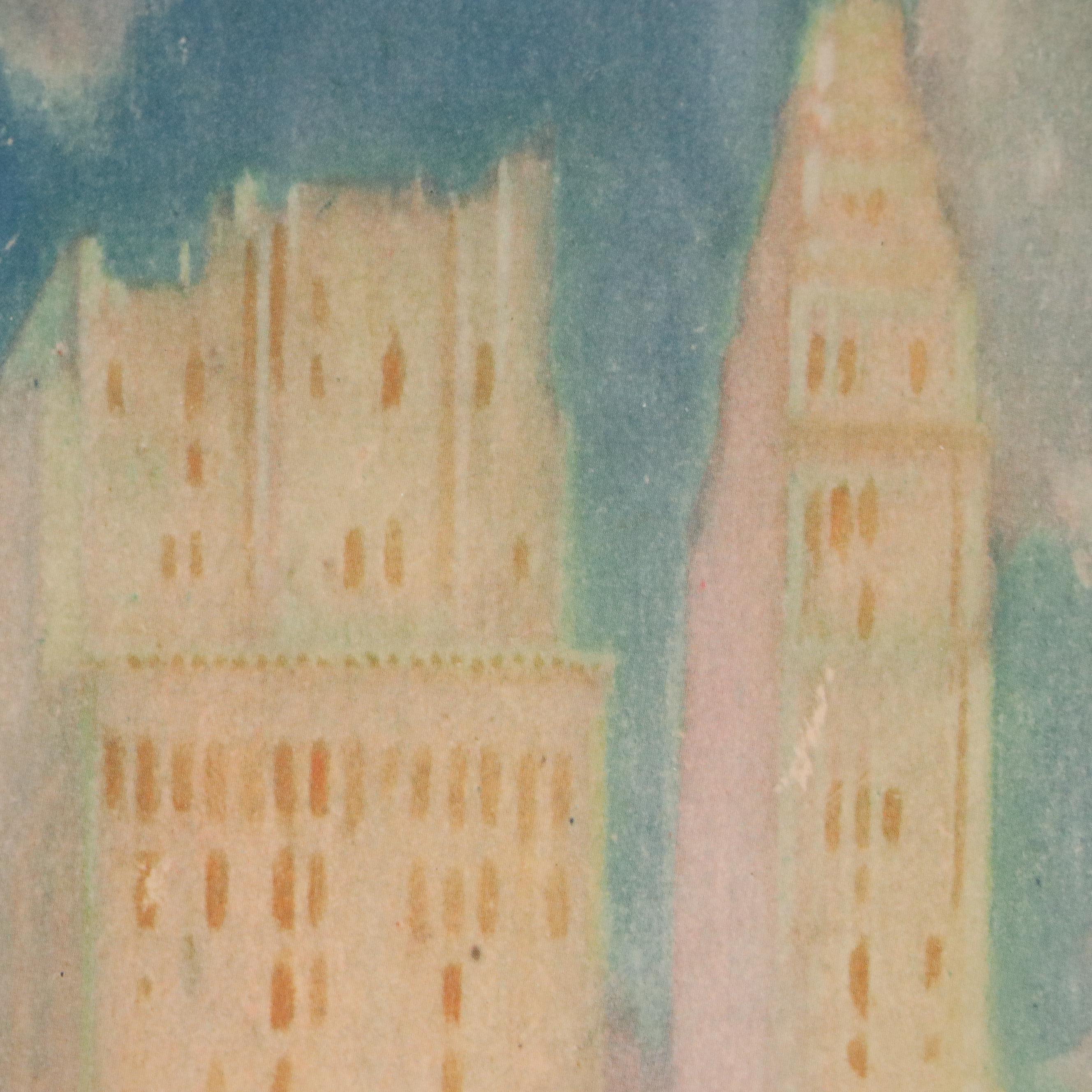 Offset Lithograph Train Advertisement "Hiawatha, First of the Speedliners"