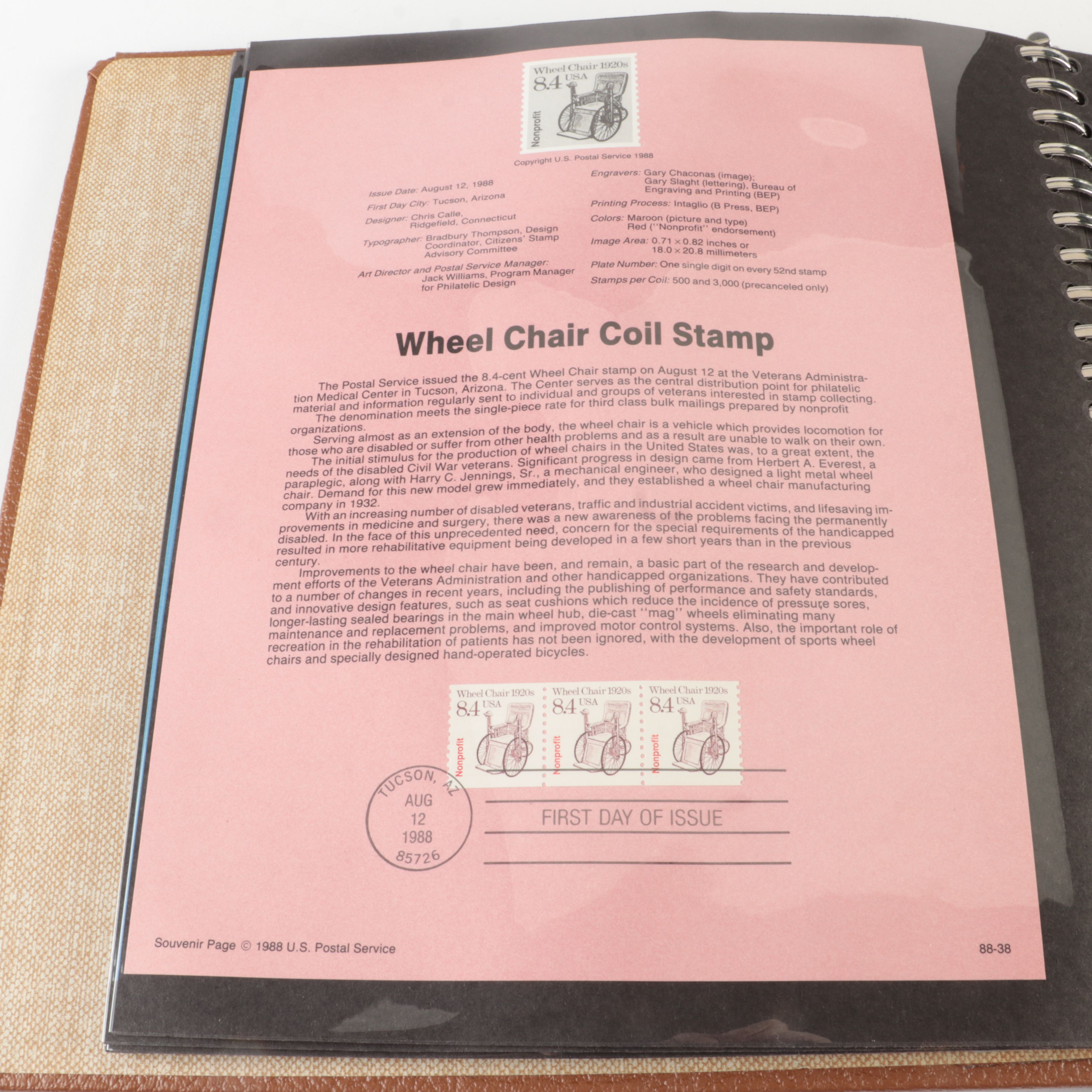 Five  Albums of U.S. First Day Panels, 1985 to 1990