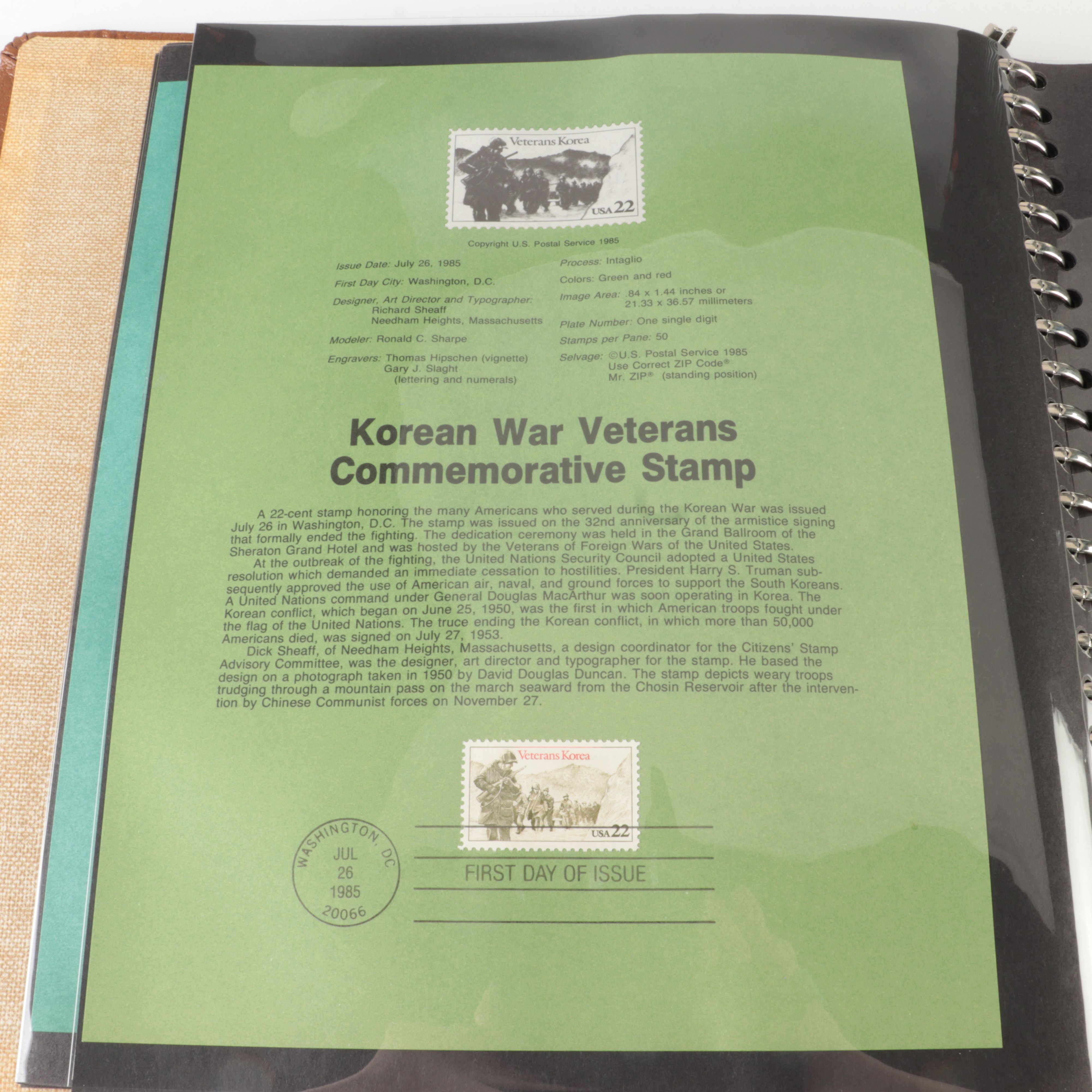 Five  Albums of U.S. First Day Panels, 1985 to 1990