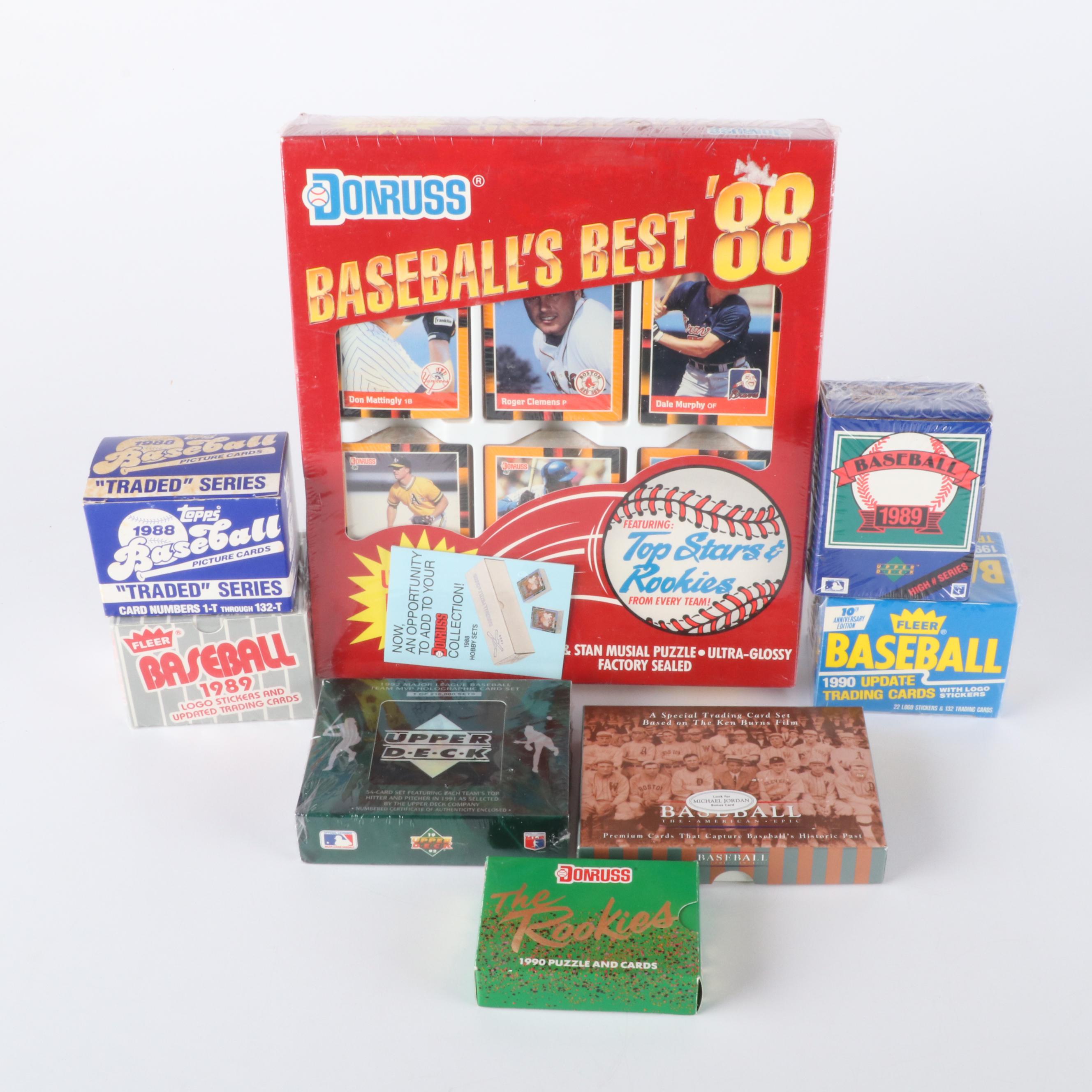 Eight Sets of Baseball Cards, 1988 to 1994
