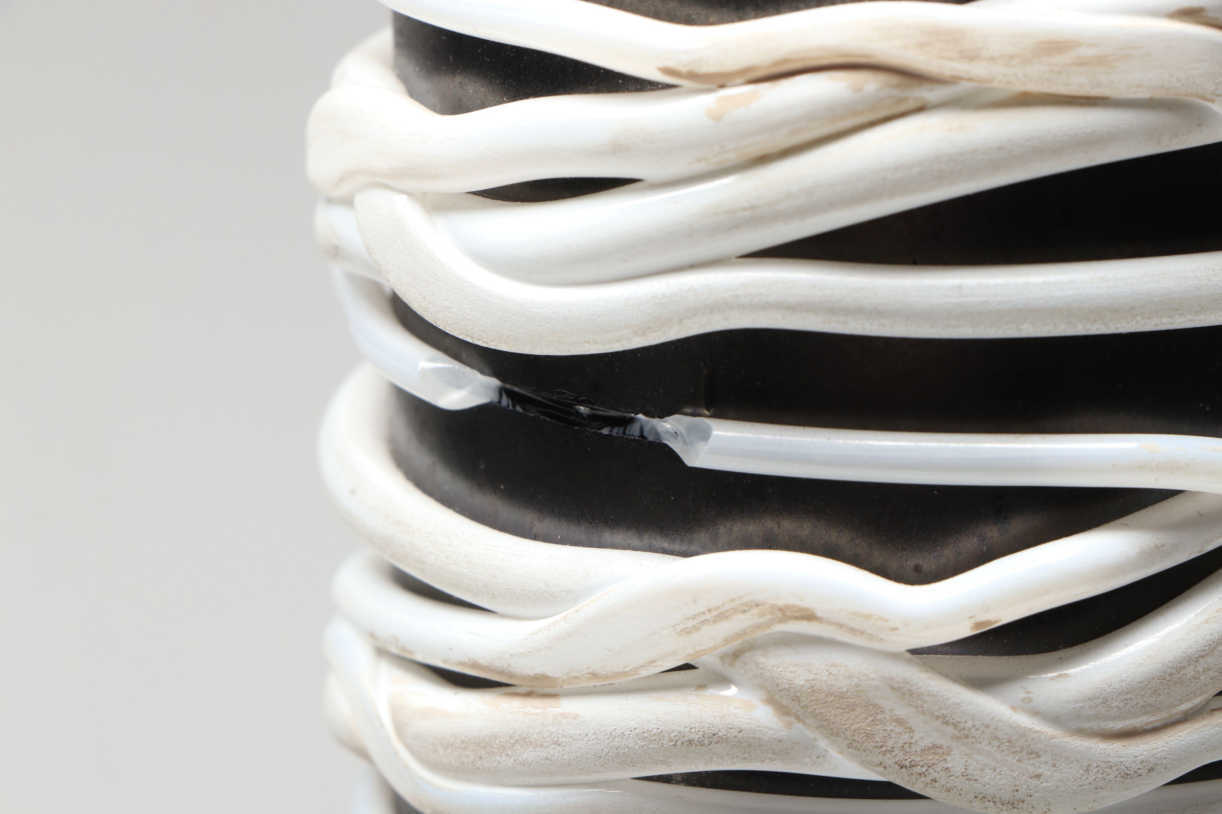 Signed Threaded Art Glass Vase