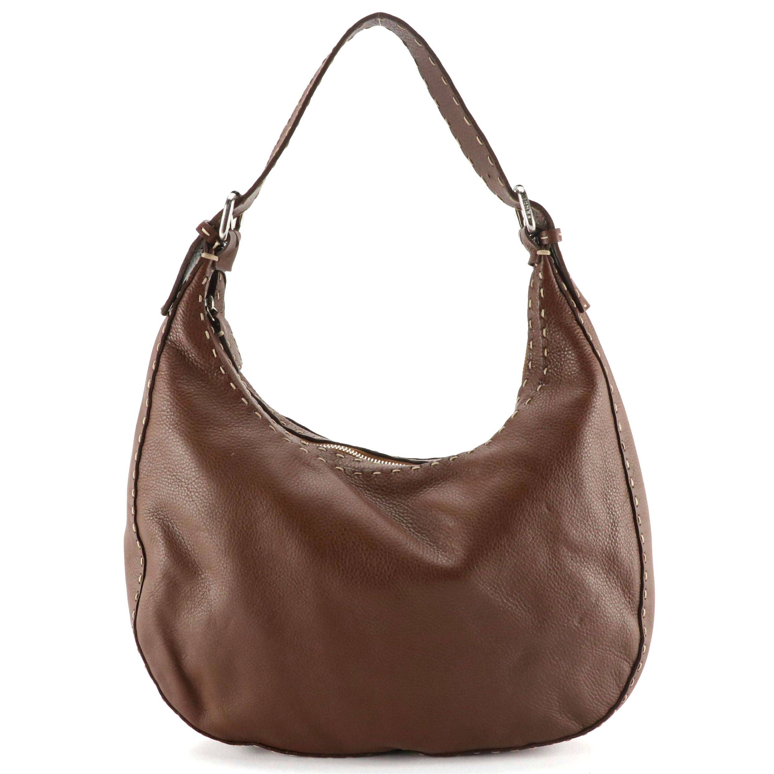 Fendi Selleria Hobo Bag 8BT017 in Cafe Romano Leather
