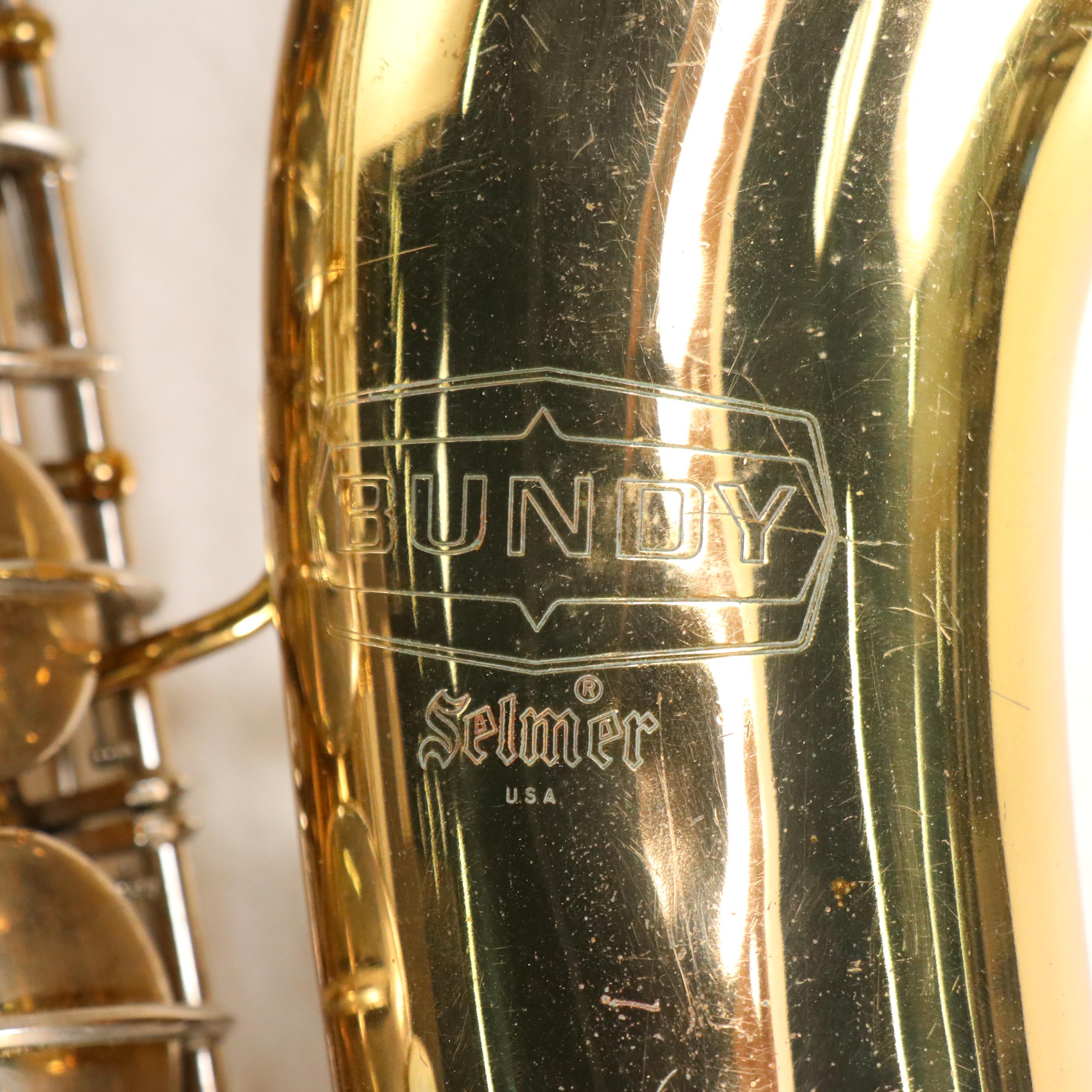 Selmer Bundy Gold-Finish Saxophone with Mother-of-Pearl Keys