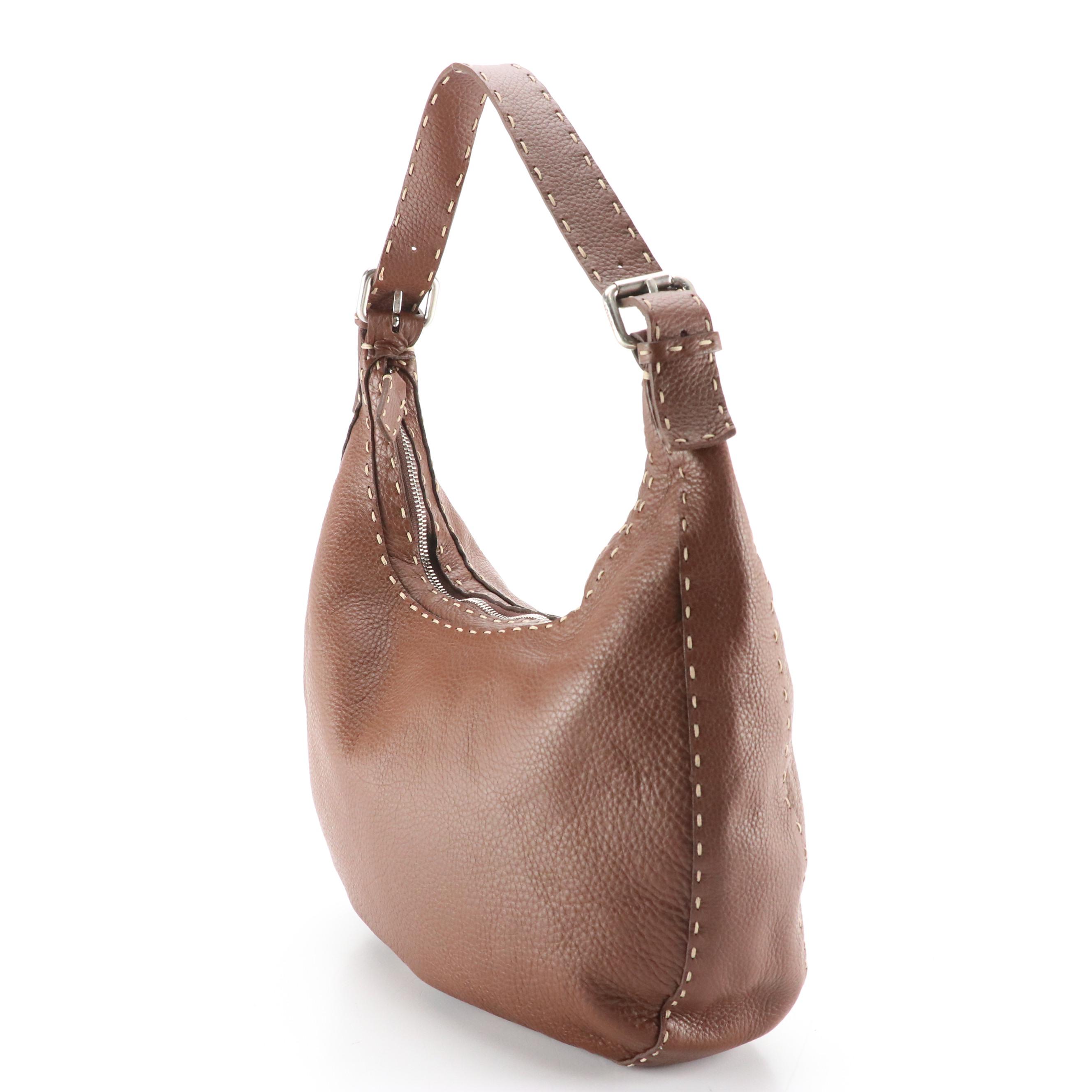 Fendi Selleria Hobo Bag 8BT017 in Cafe Romano Leather