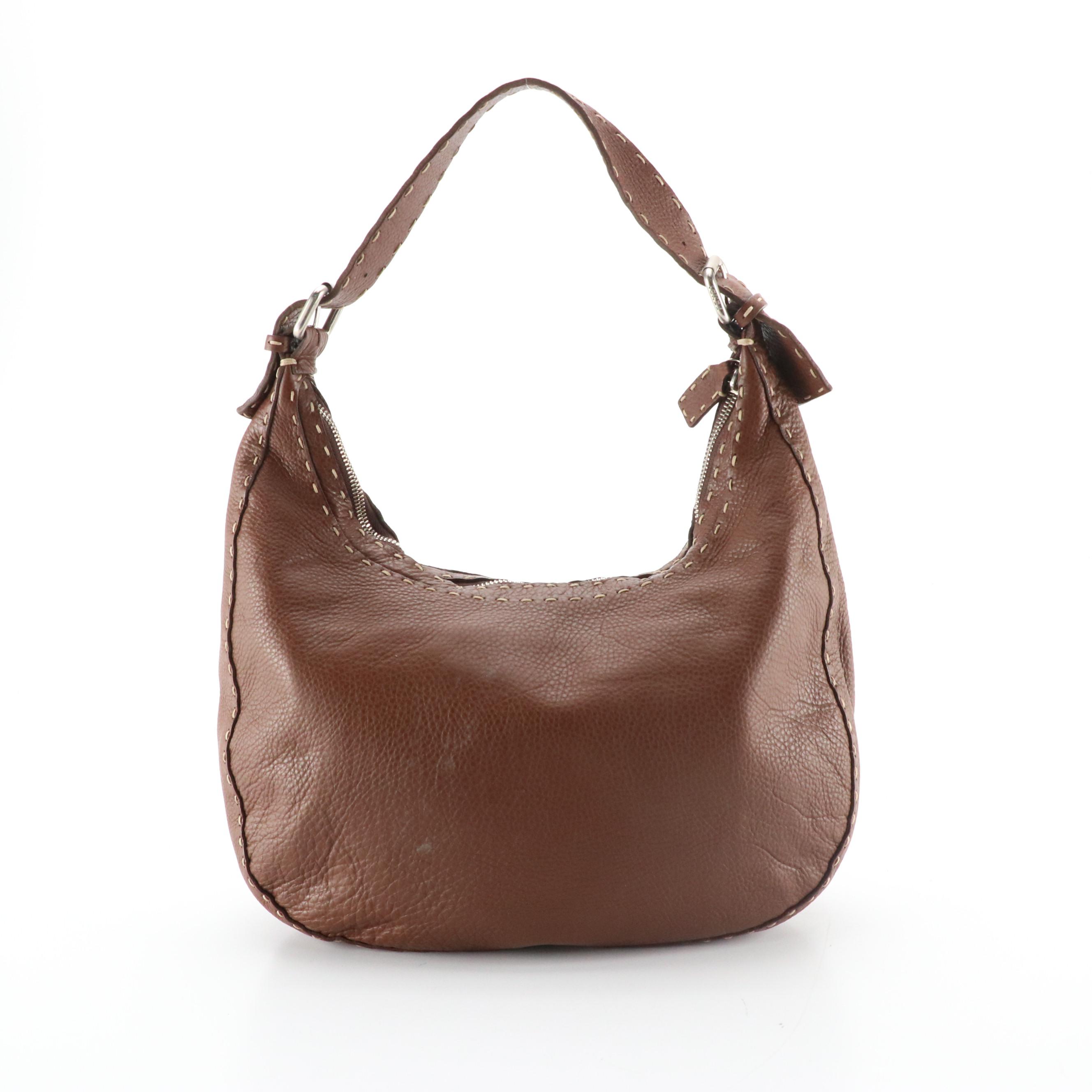 Fendi Selleria Hobo Bag 8BT017 in Cafe Romano Leather