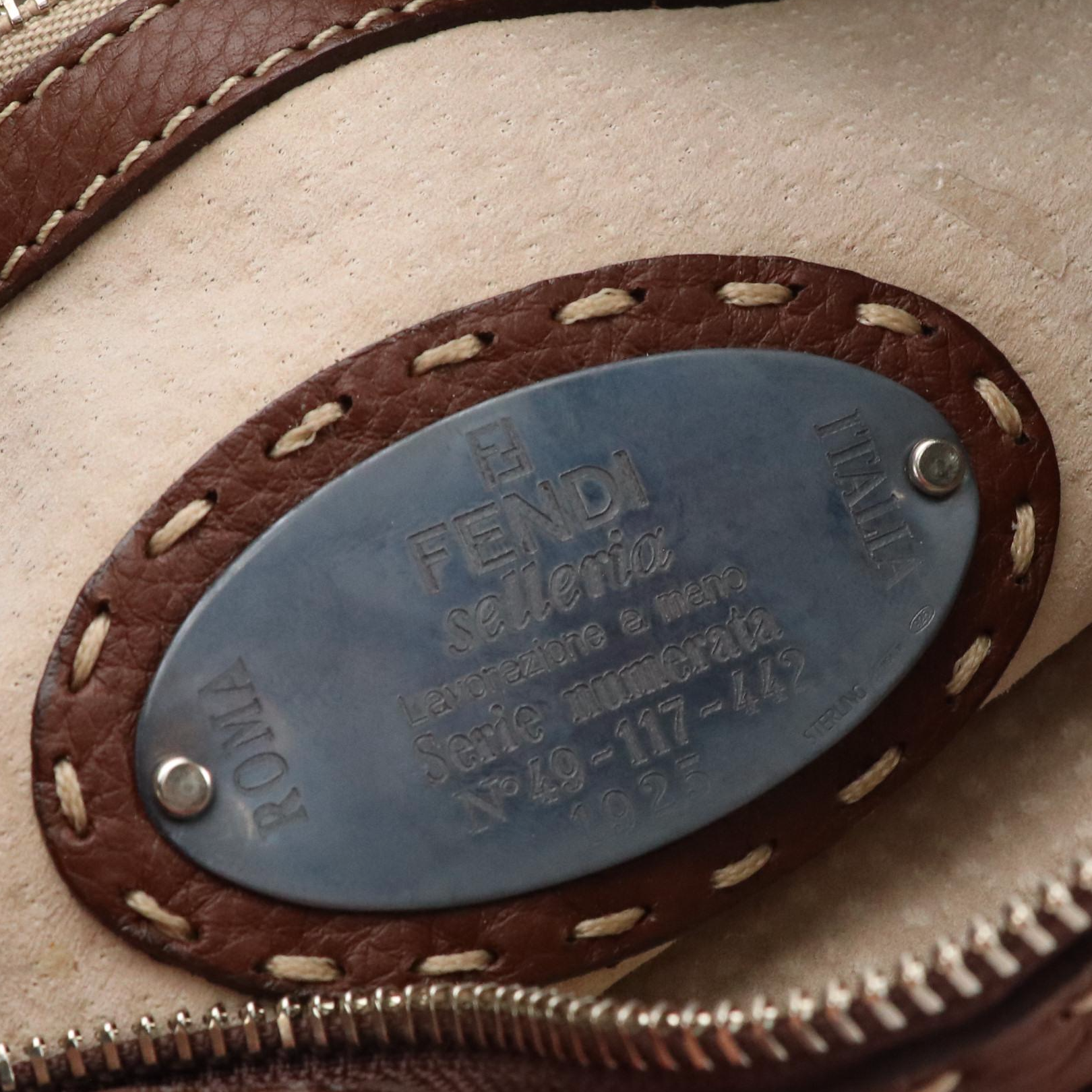 Fendi Selleria Hobo Bag 8BT017 in Cafe Romano Leather