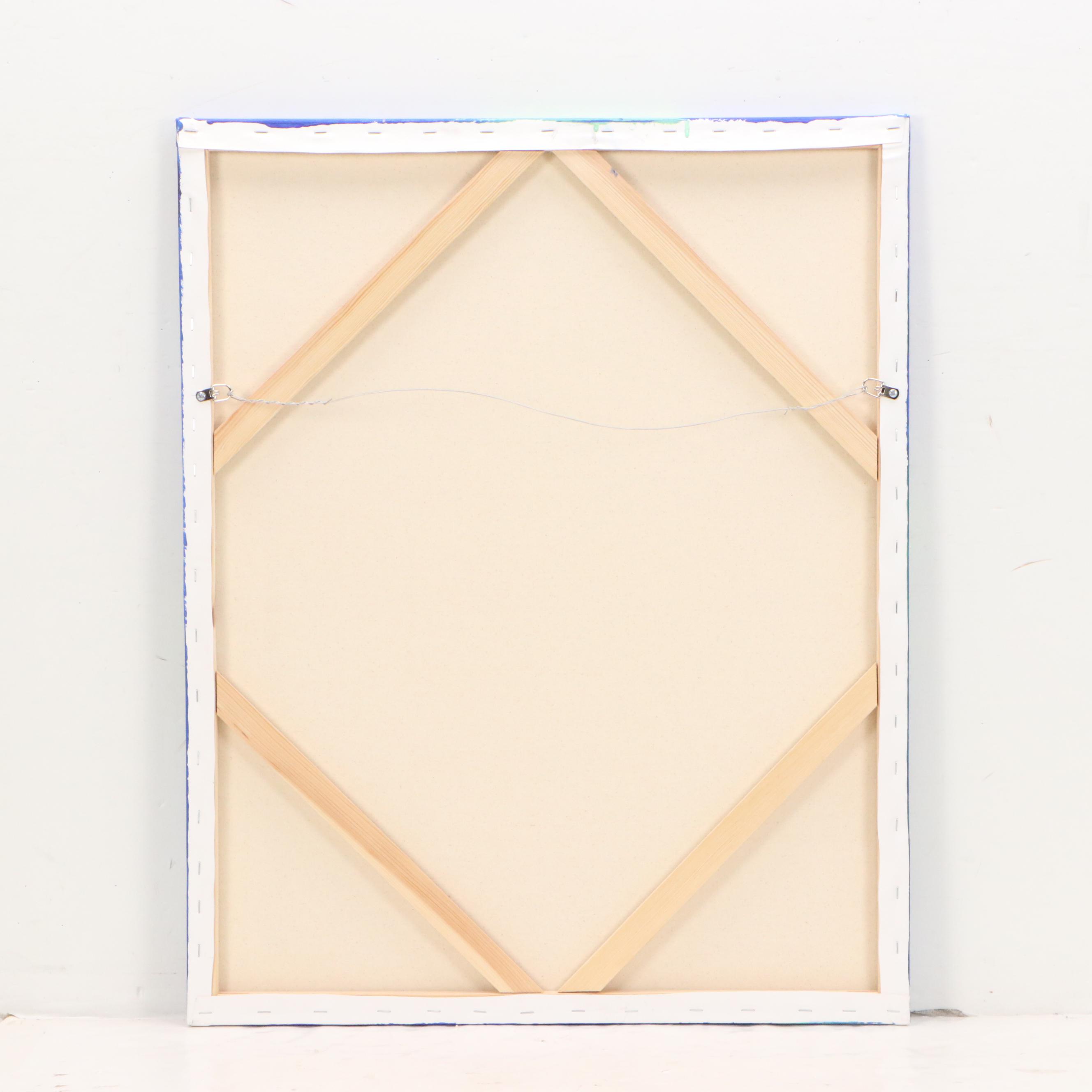 Robbie Kemper Abstract Acrylic Painting "Cool Turbulance," 2025