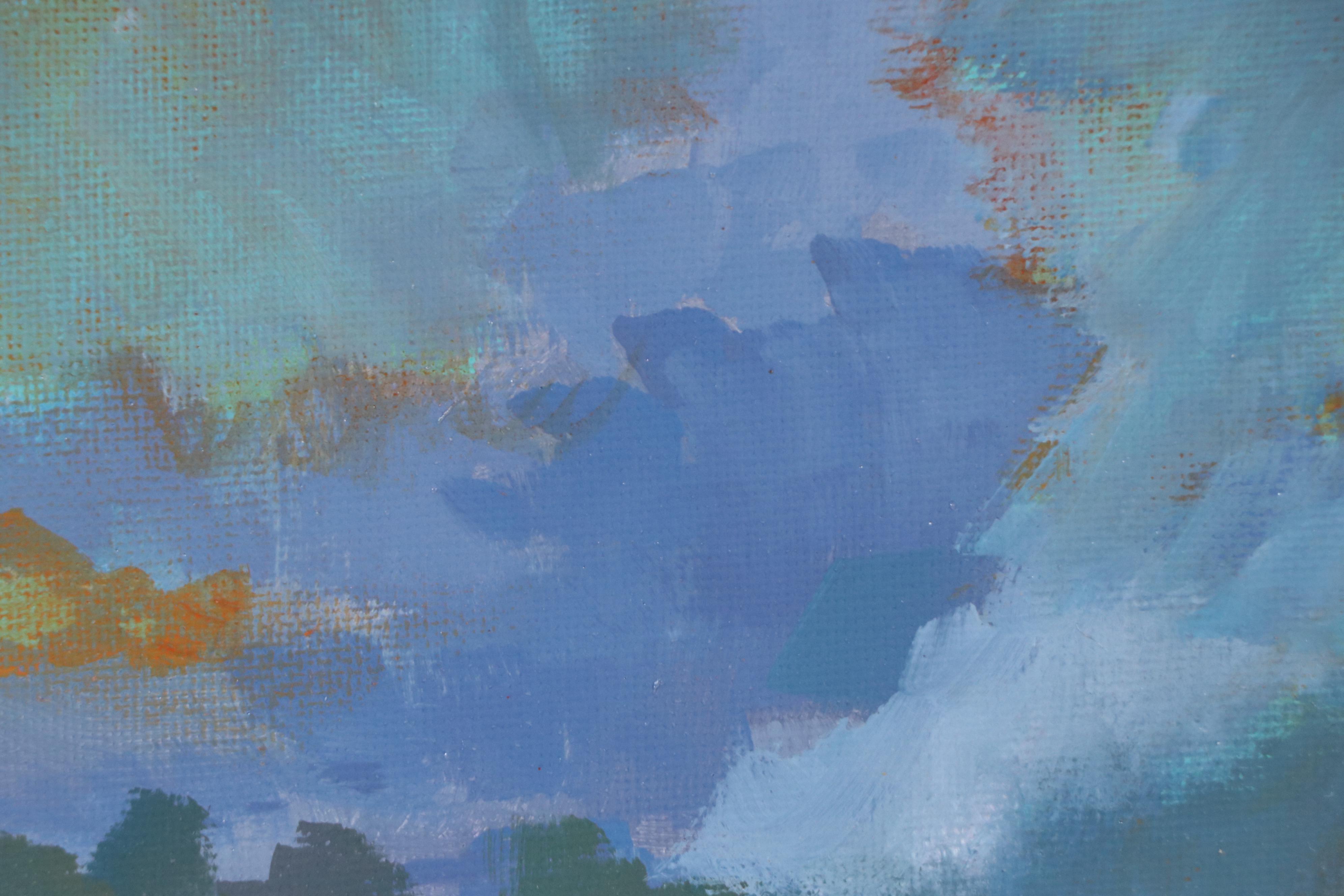 Douglas "Bumo" Johnpeer Acrylic Sunset Landscape Painting, 2025