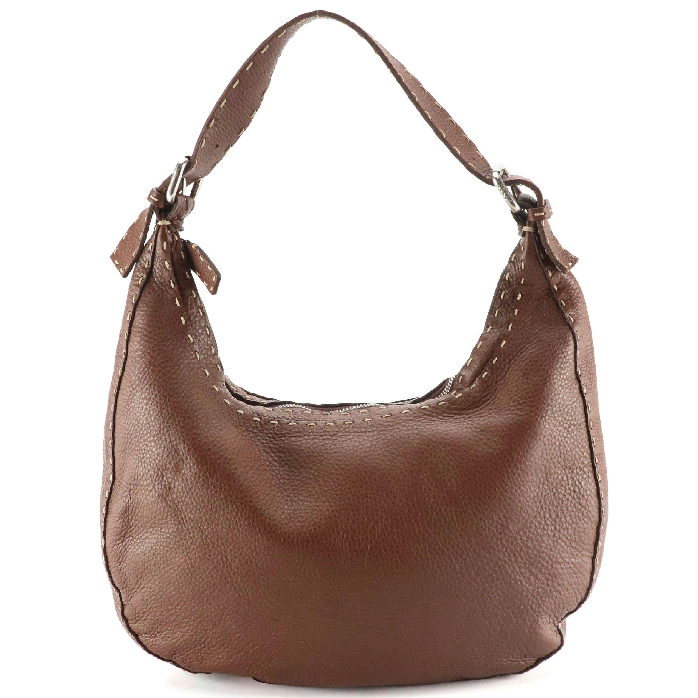 Fendi Selleria Hobo Bag 8BT017 in Cafe Romano Leather