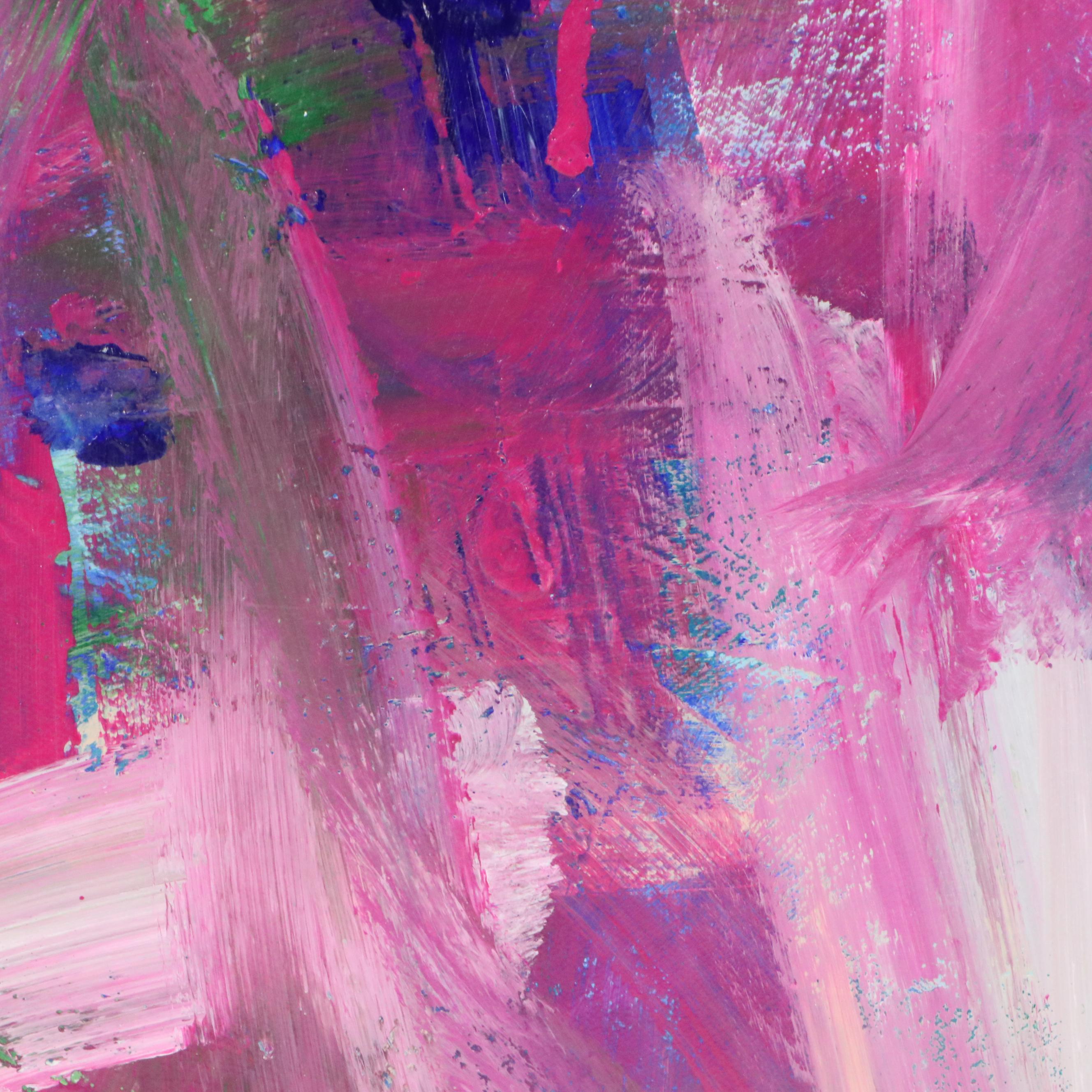 Robbie Kemper Abstract Acrylic Painting "Wild Magenta," 2025