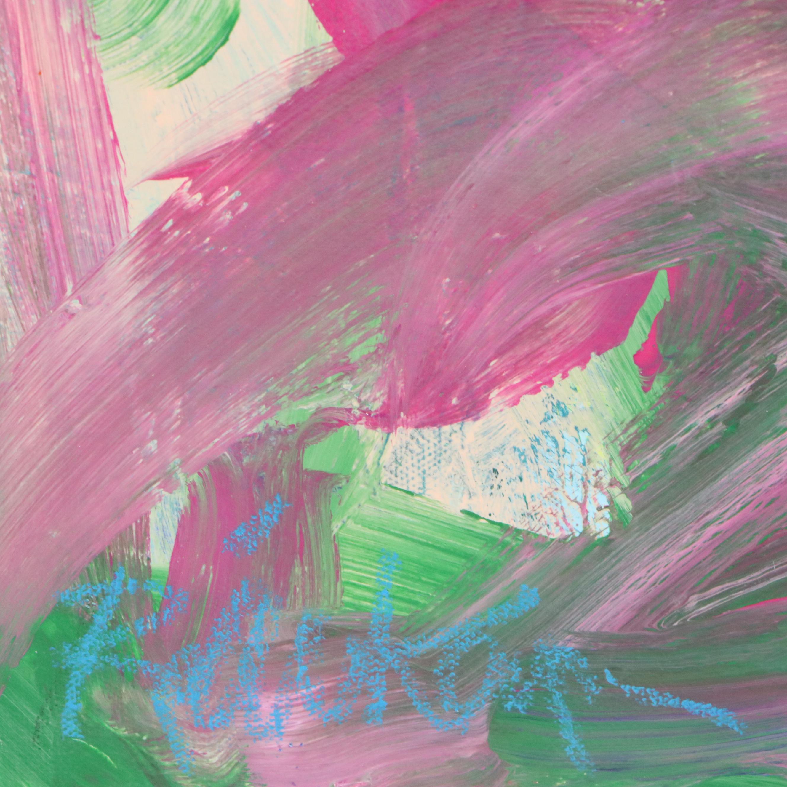 Robbie Kemper Abstract Acrylic Painting "Wild Magenta," 2025