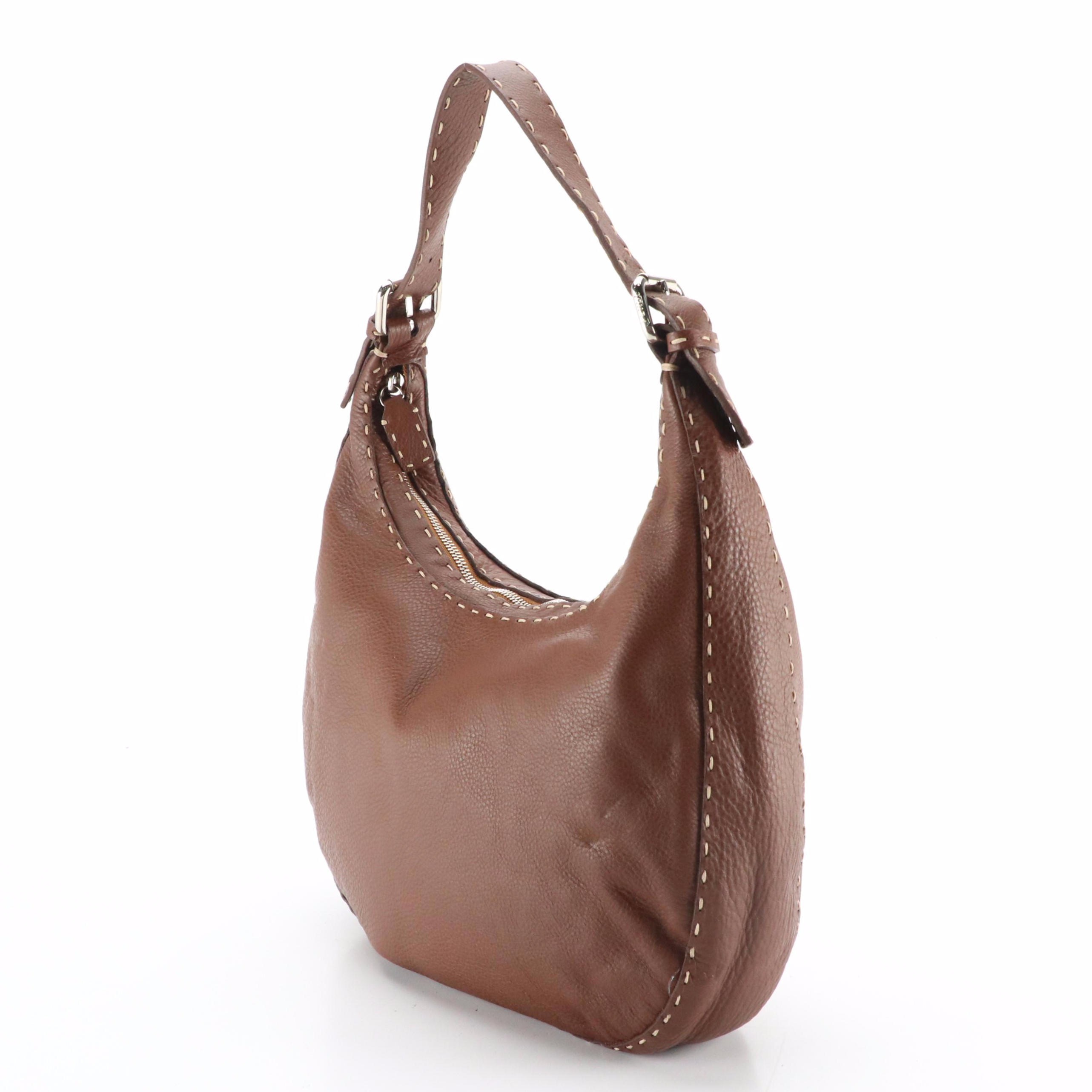 Fendi Selleria Hobo Bag 8BT017 in Cafe Romano Leather