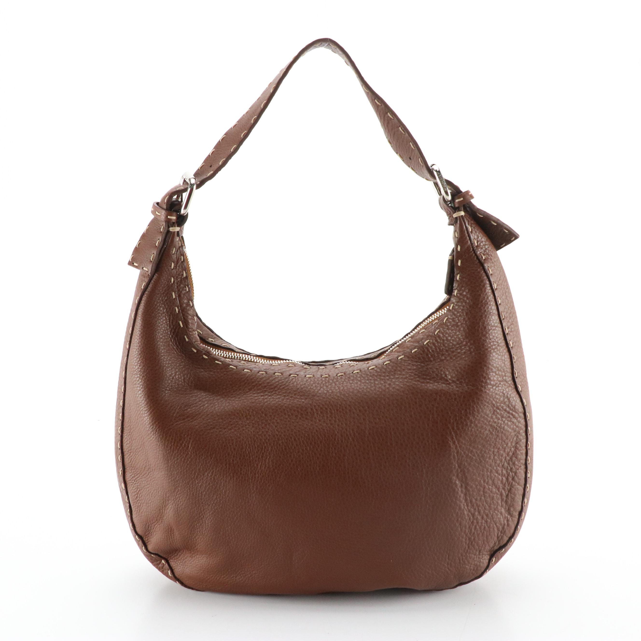 Fendi Selleria Hobo Bag 8BT017 in Cafe Romano Leather