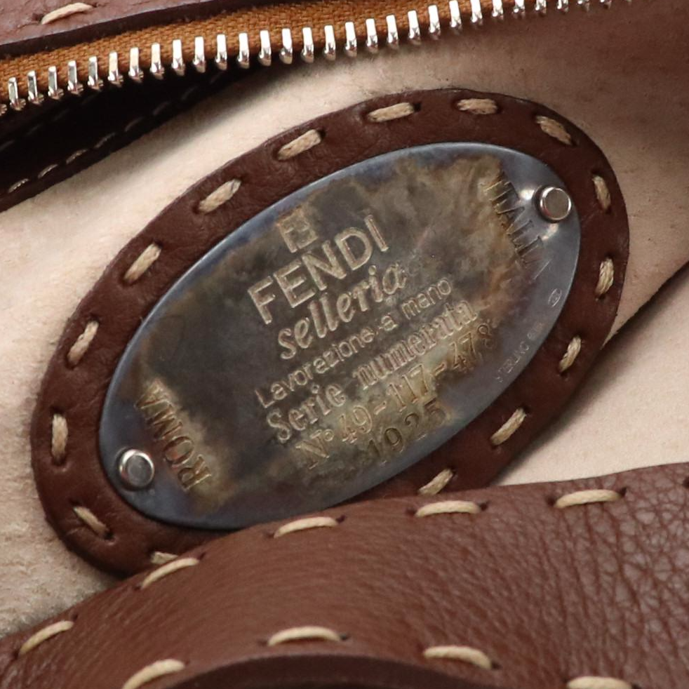 Fendi Selleria Hobo Bag 8BT017 in Cafe Romano Leather