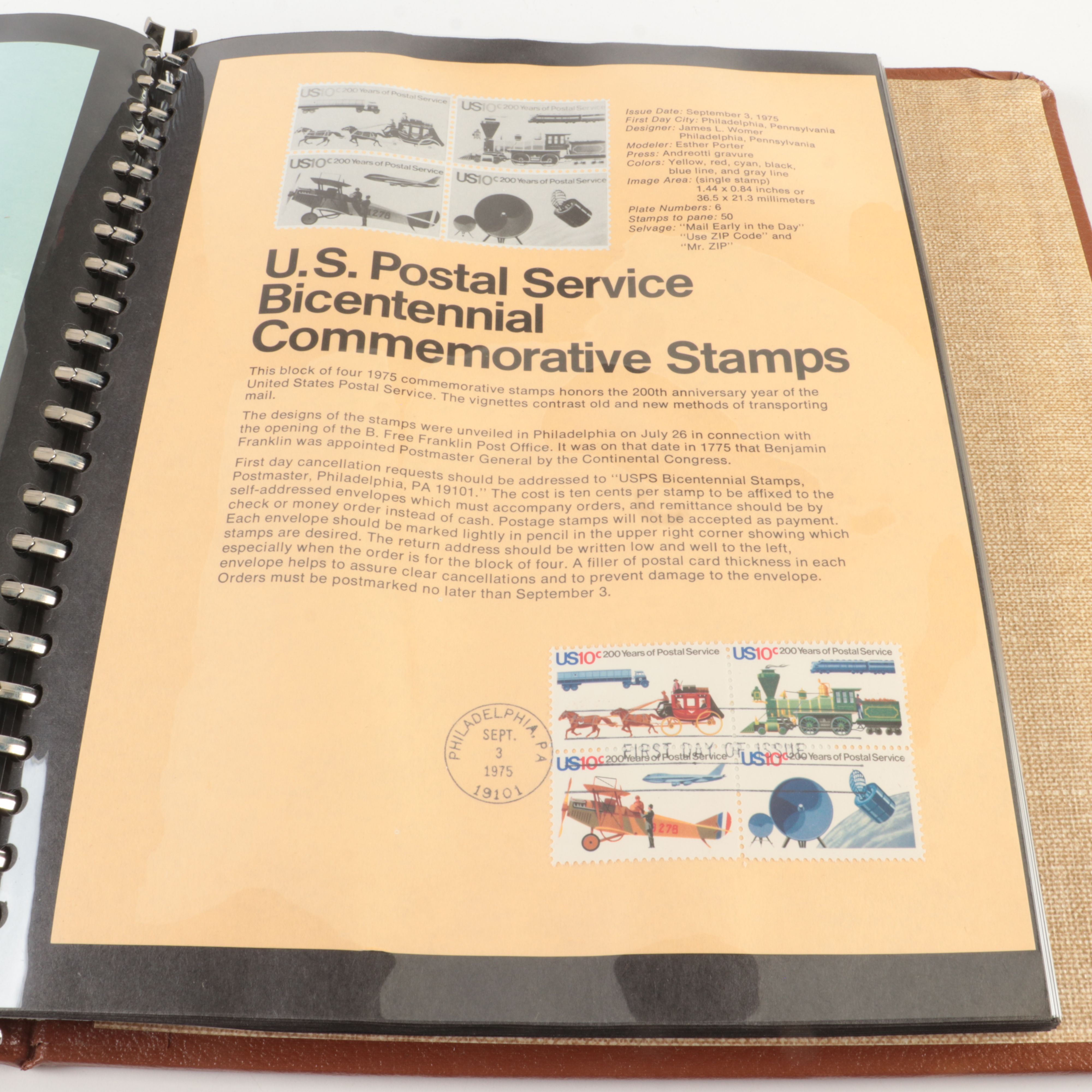 Three  Albums of U.S. First Day Panels, 1975 to 1980