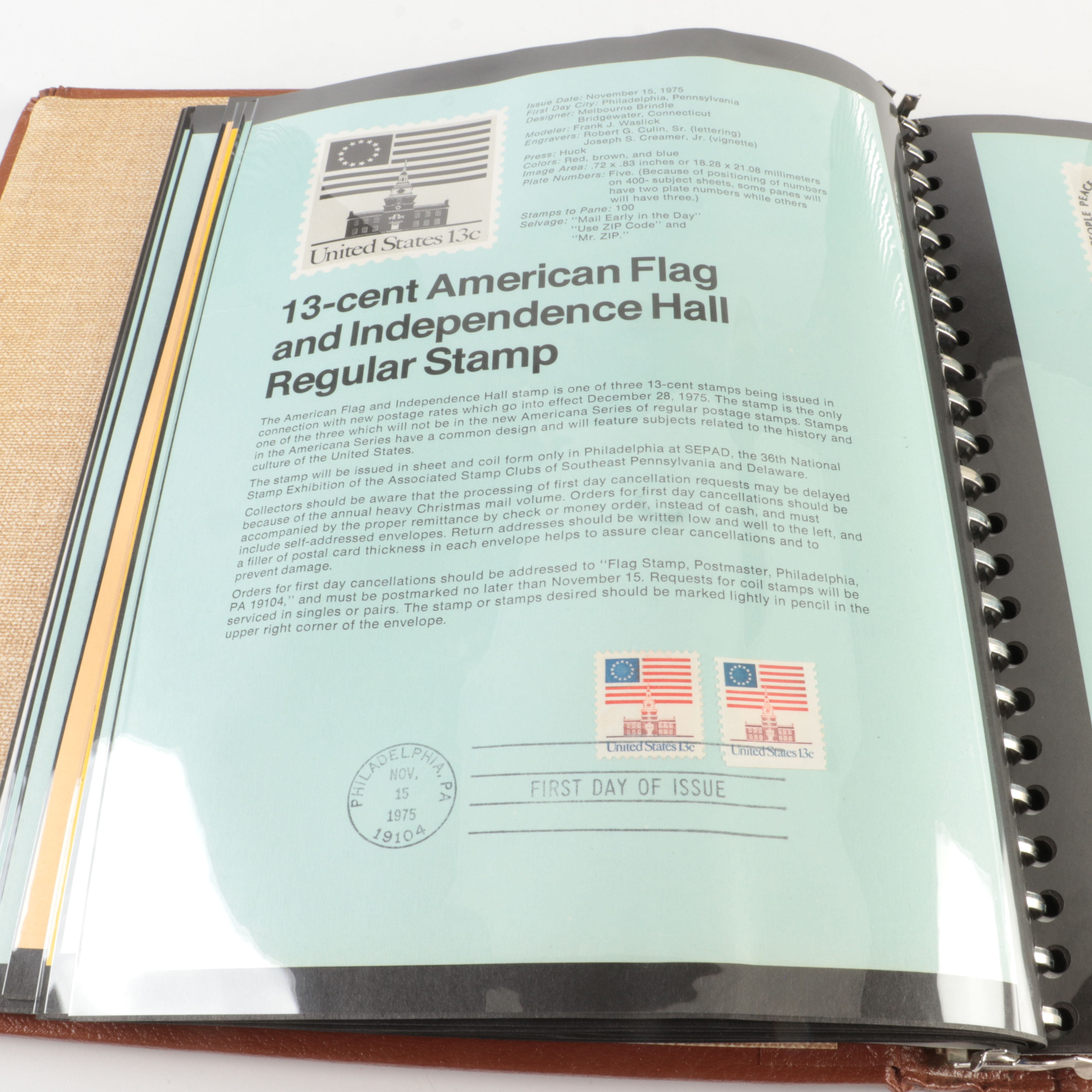 Three  Albums of U.S. First Day Panels, 1975 to 1980