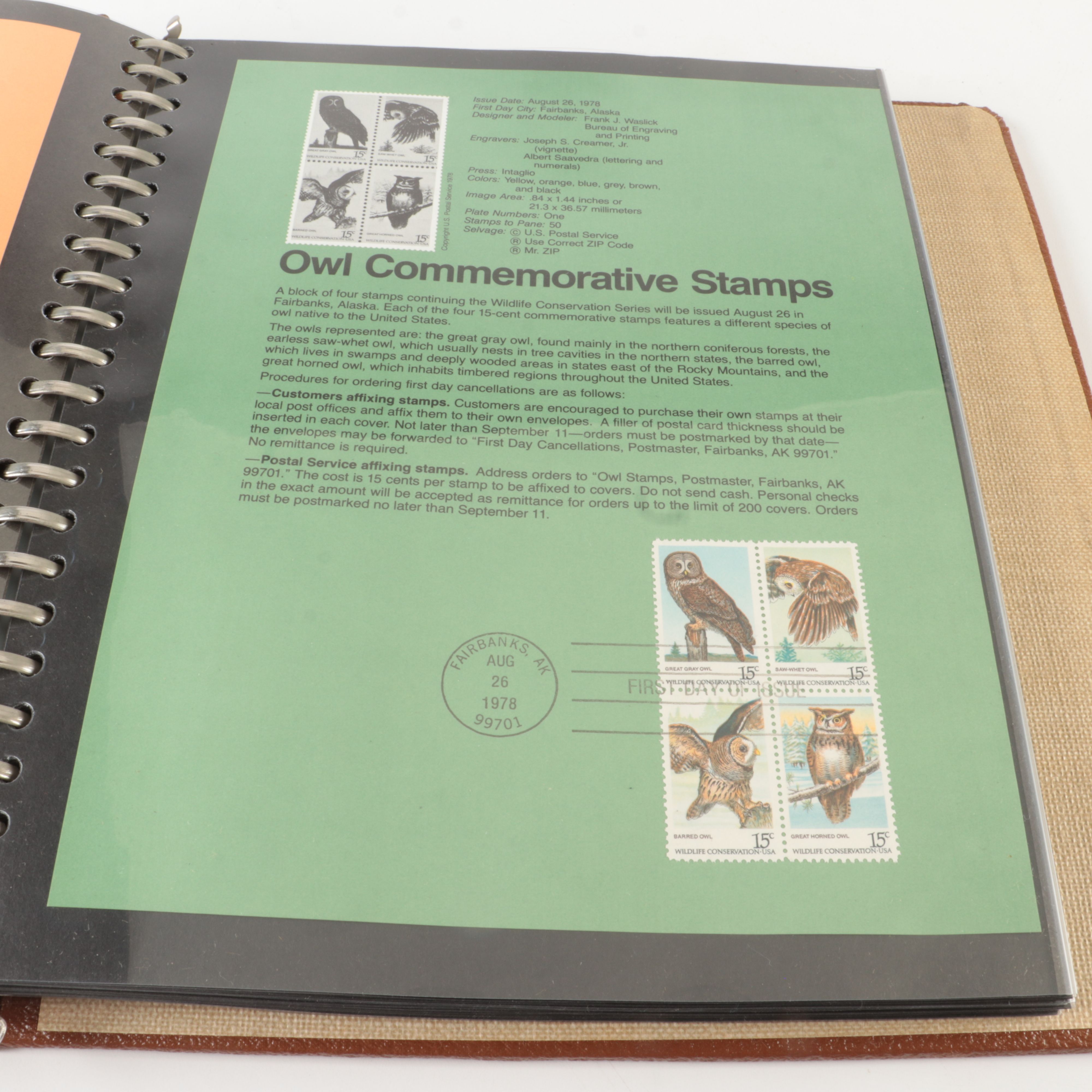 Three  Albums of U.S. First Day Panels, 1975 to 1980