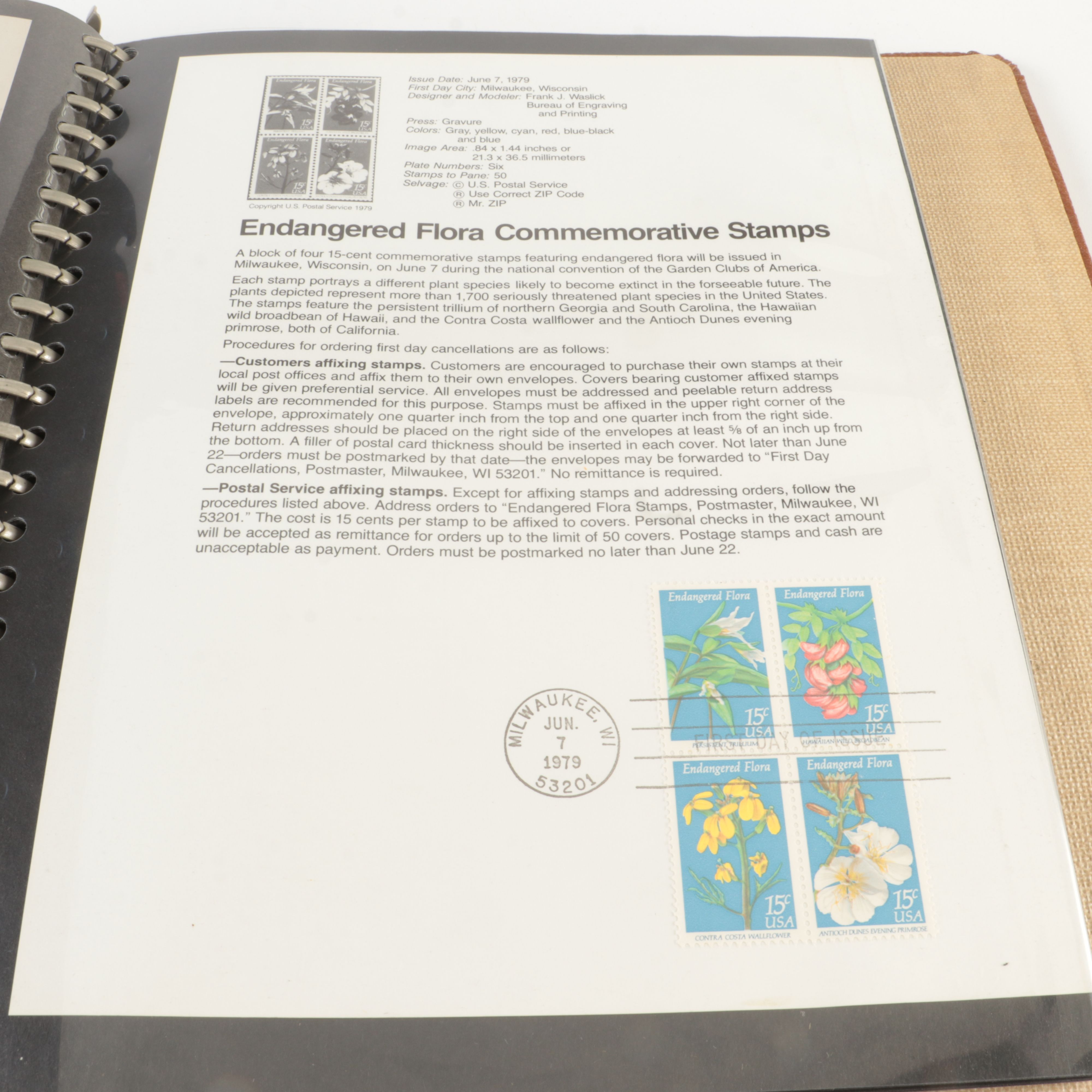 Three  Albums of U.S. First Day Panels, 1975 to 1980