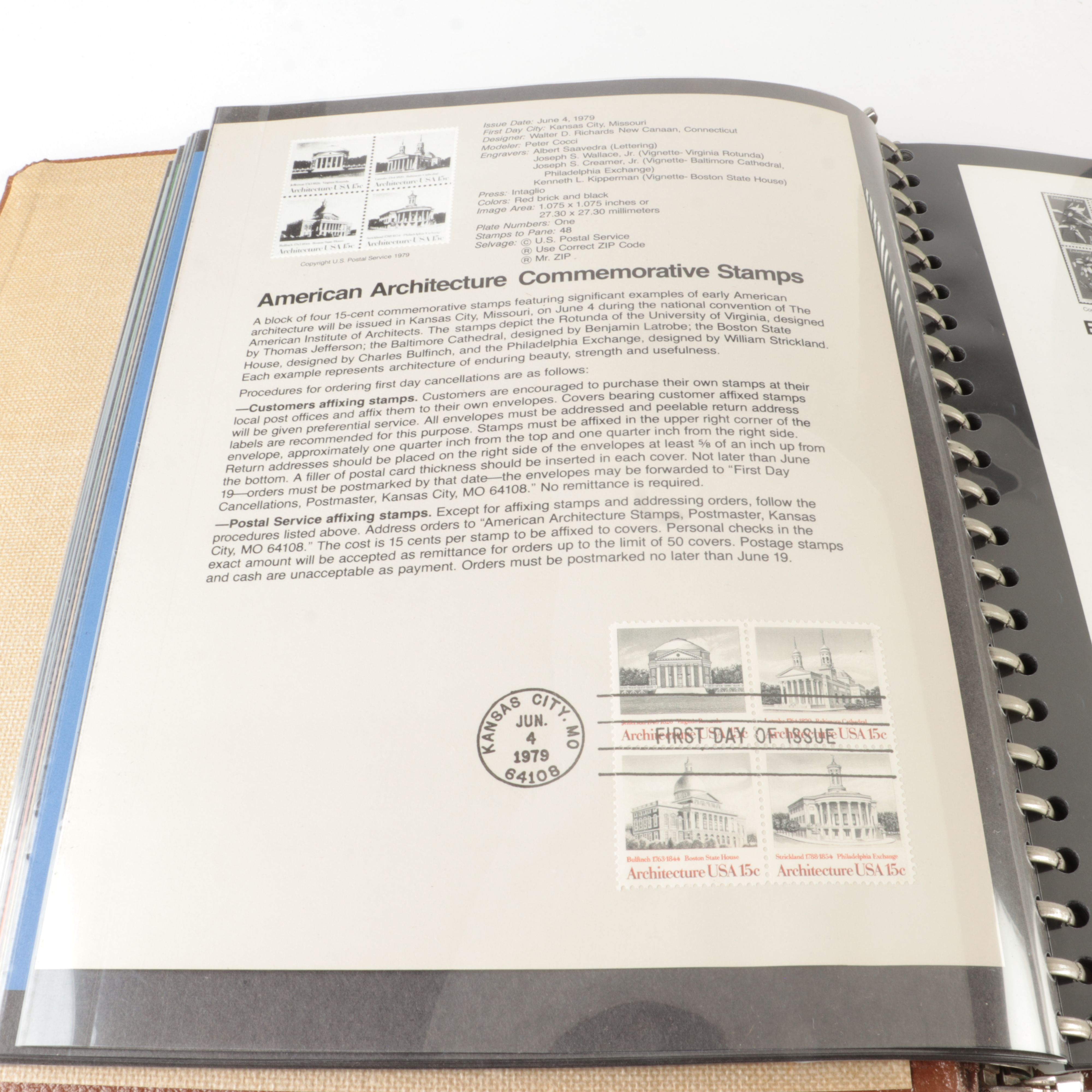 Three  Albums of U.S. First Day Panels, 1975 to 1980