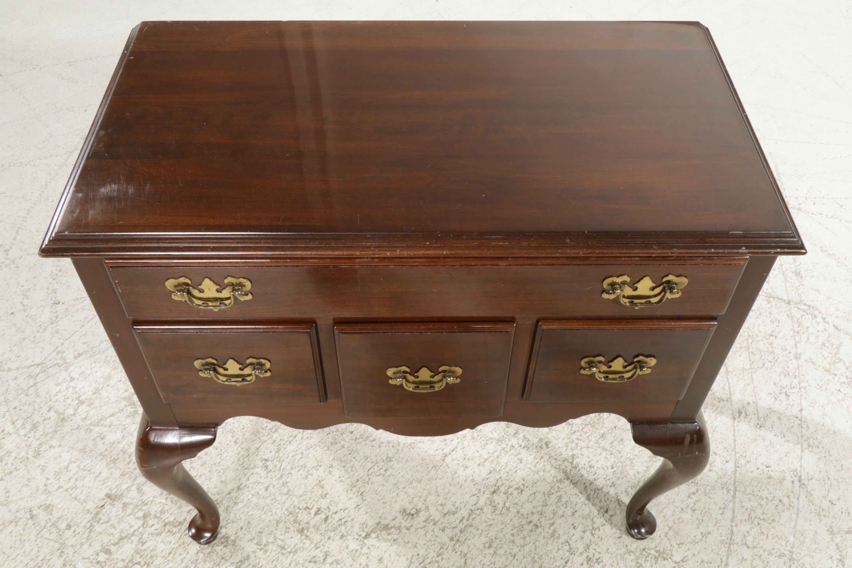 Ethan Allen "Georgian Court" Queen Anne Style Cherry Lowboy Chest