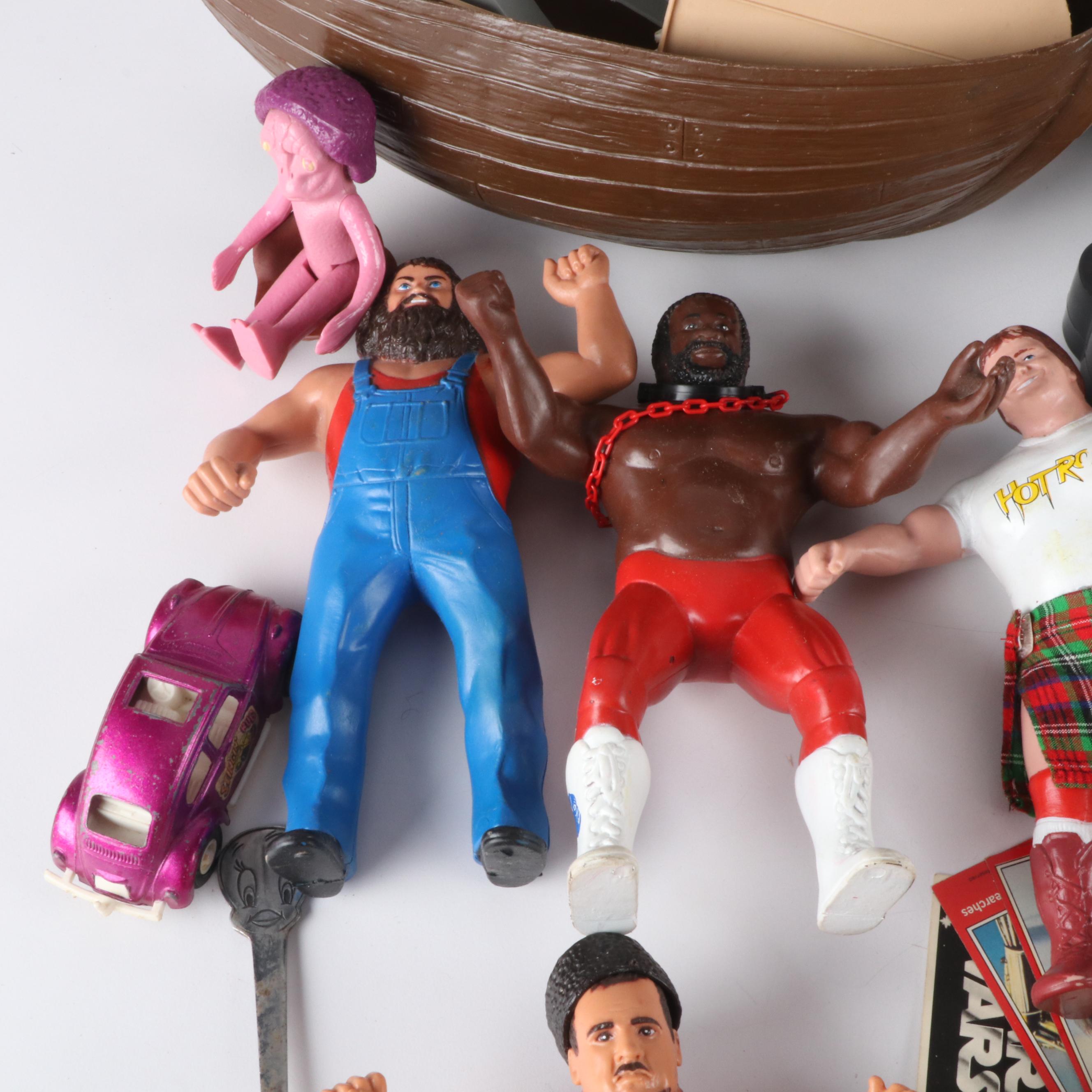 Toys, Wrestler Collector Mugs, and More