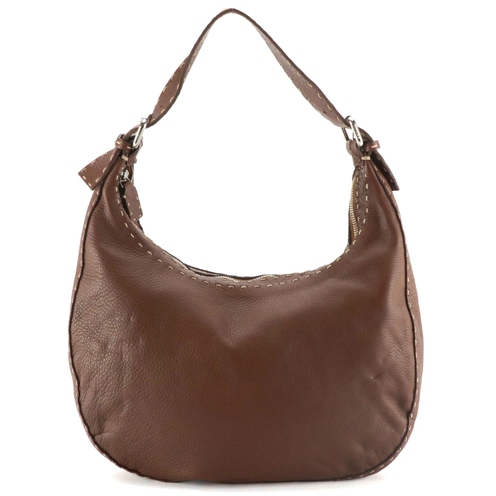 Fendi Selleria Hobo Bag 8BT017 in Cafe Romano Leather