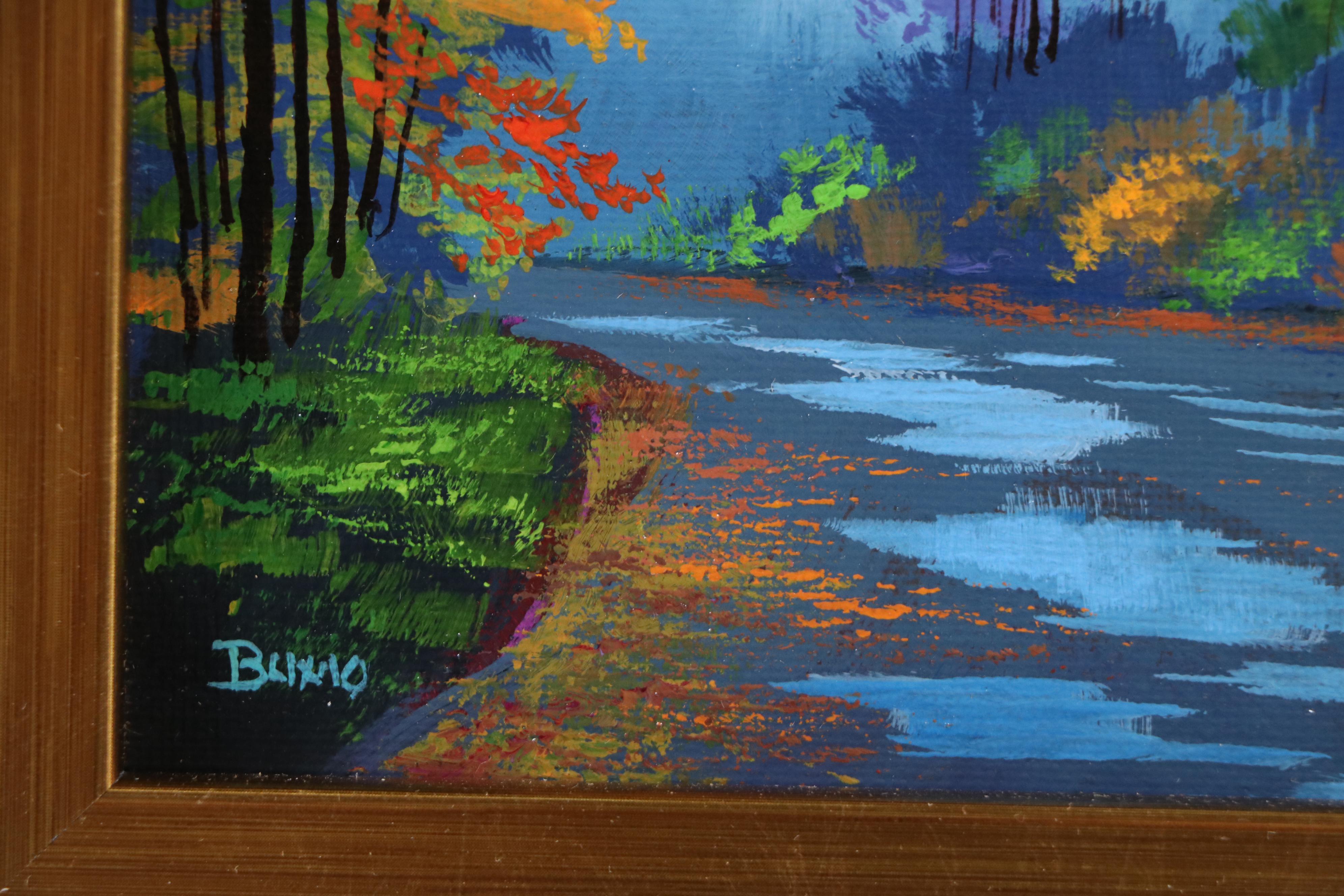 Douglas "Bumo" Johnpeer Acrylic Autumn Landscape Painting, 2025