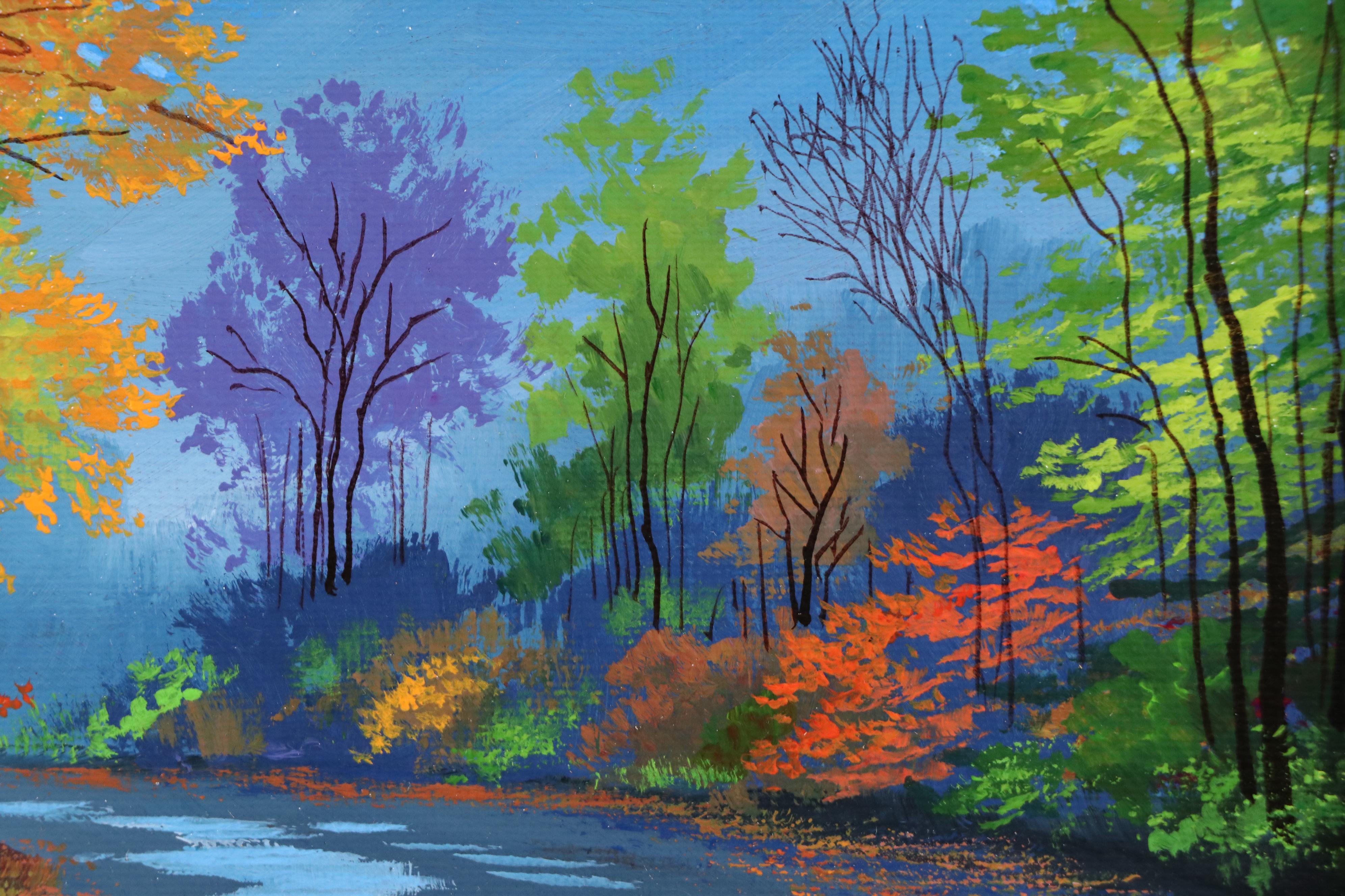 Douglas "Bumo" Johnpeer Acrylic Autumn Landscape Painting, 2025