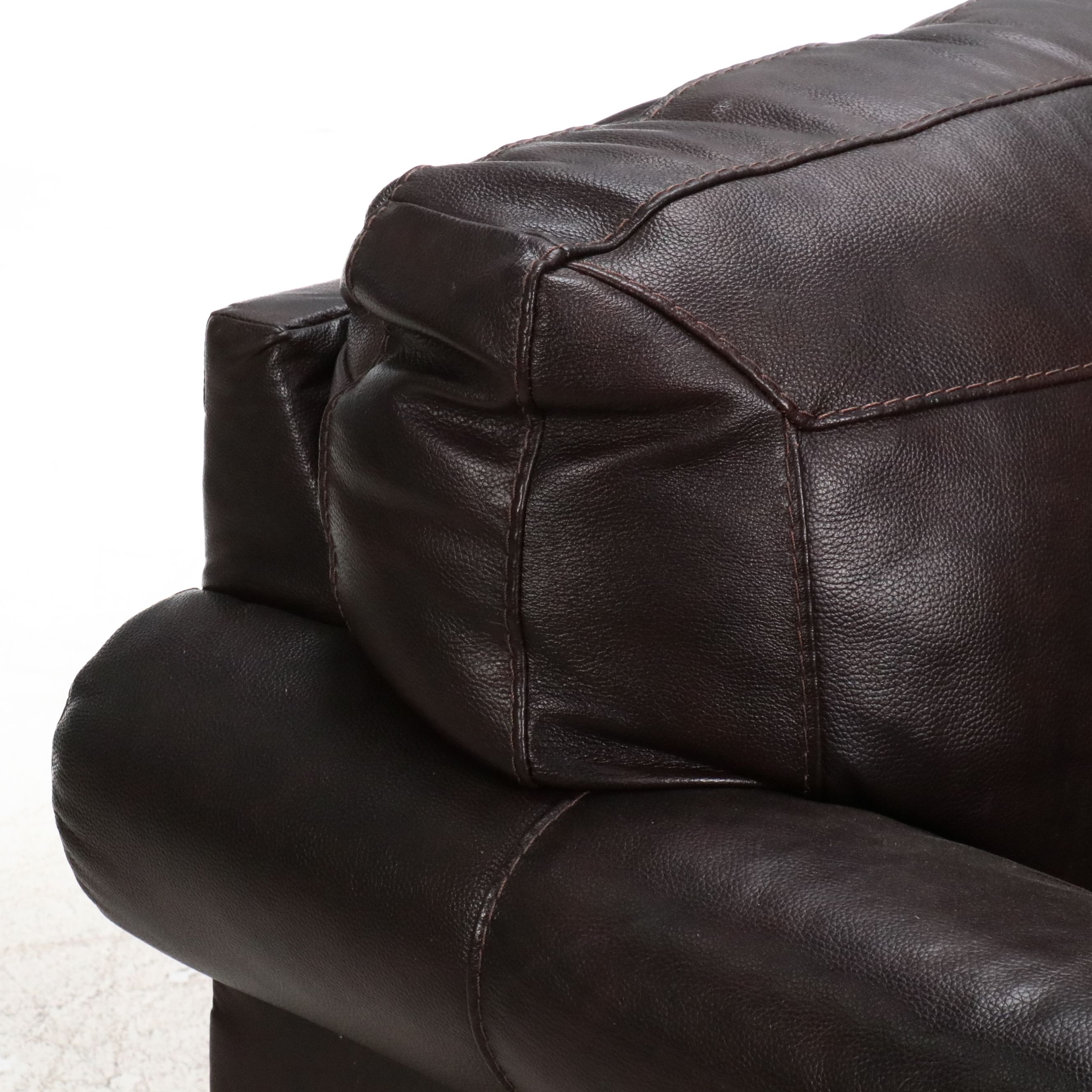Ashley Furniture Leather Armchair with Nailhead Trim