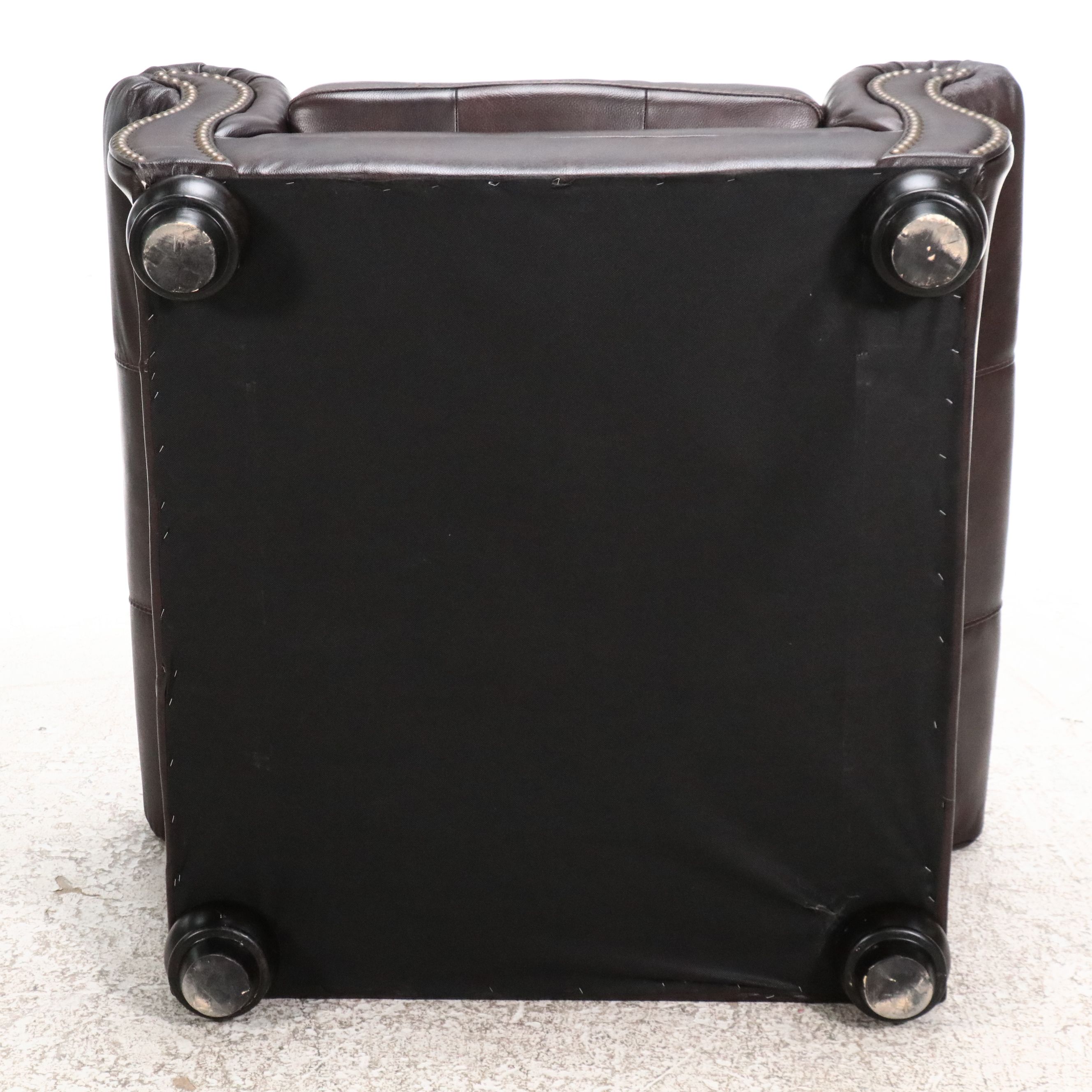 Ashley Furniture Leather Armchair with Nailhead Trim